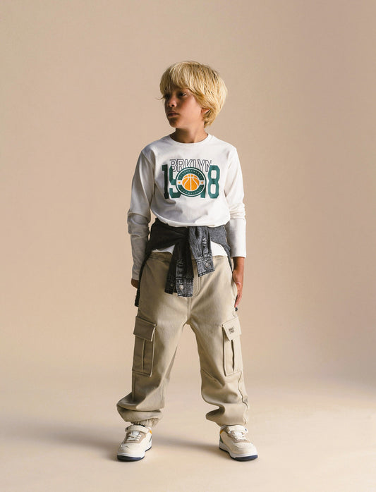 Pantaloni cargo - Beige
