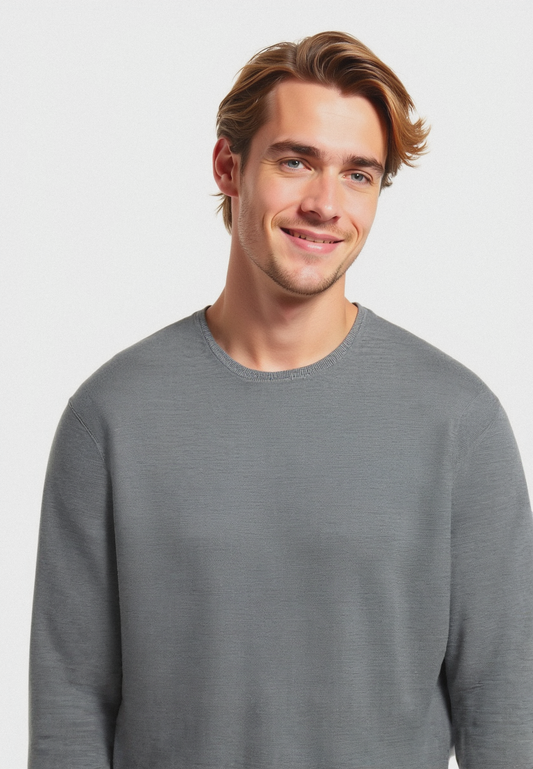 MAGLIA SLIM FIT - Grigio mel.