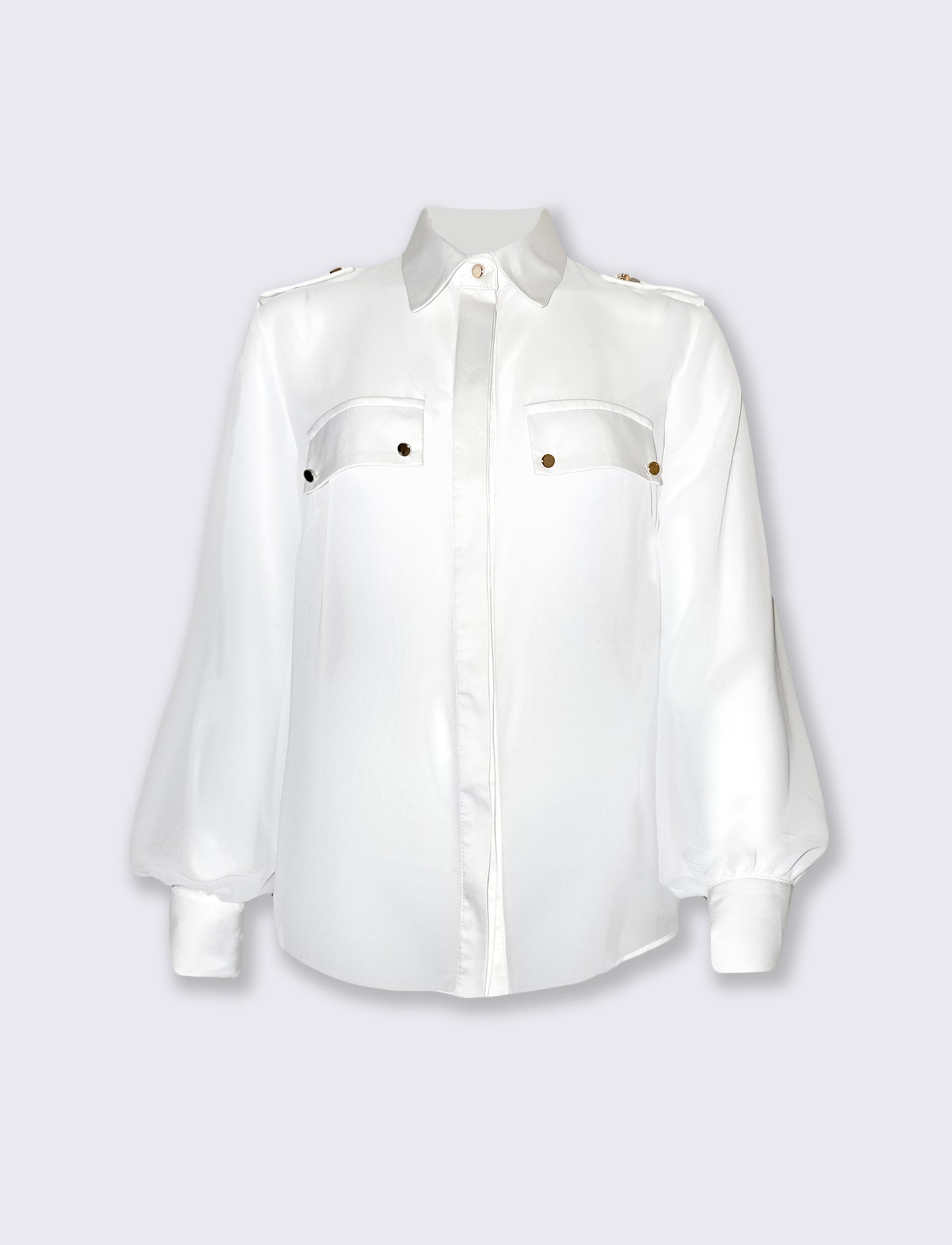 Camicia manica lunga con dettagli eleganti - Bianco latte