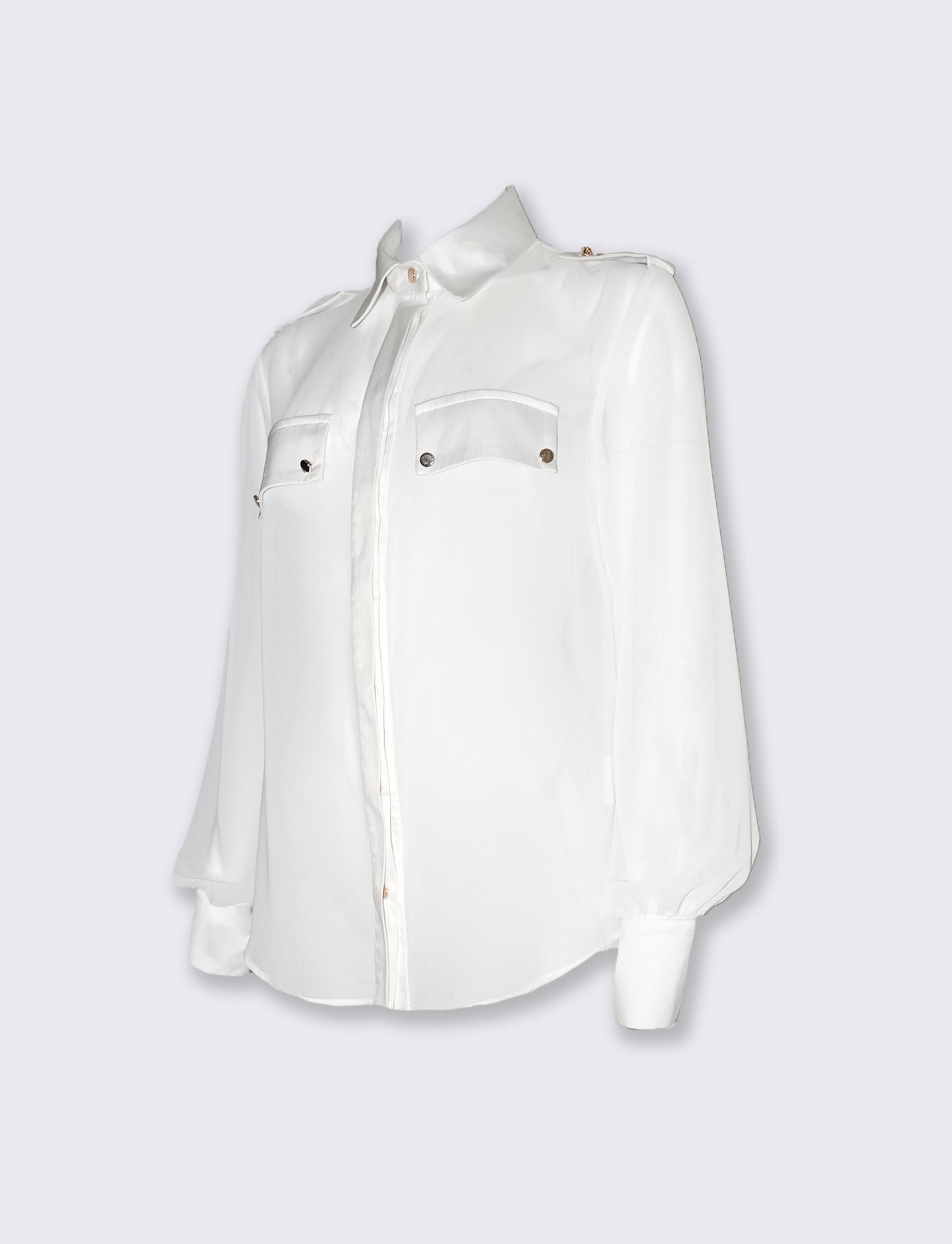 Camicia manica lunga con dettagli eleganti - Bianco latte