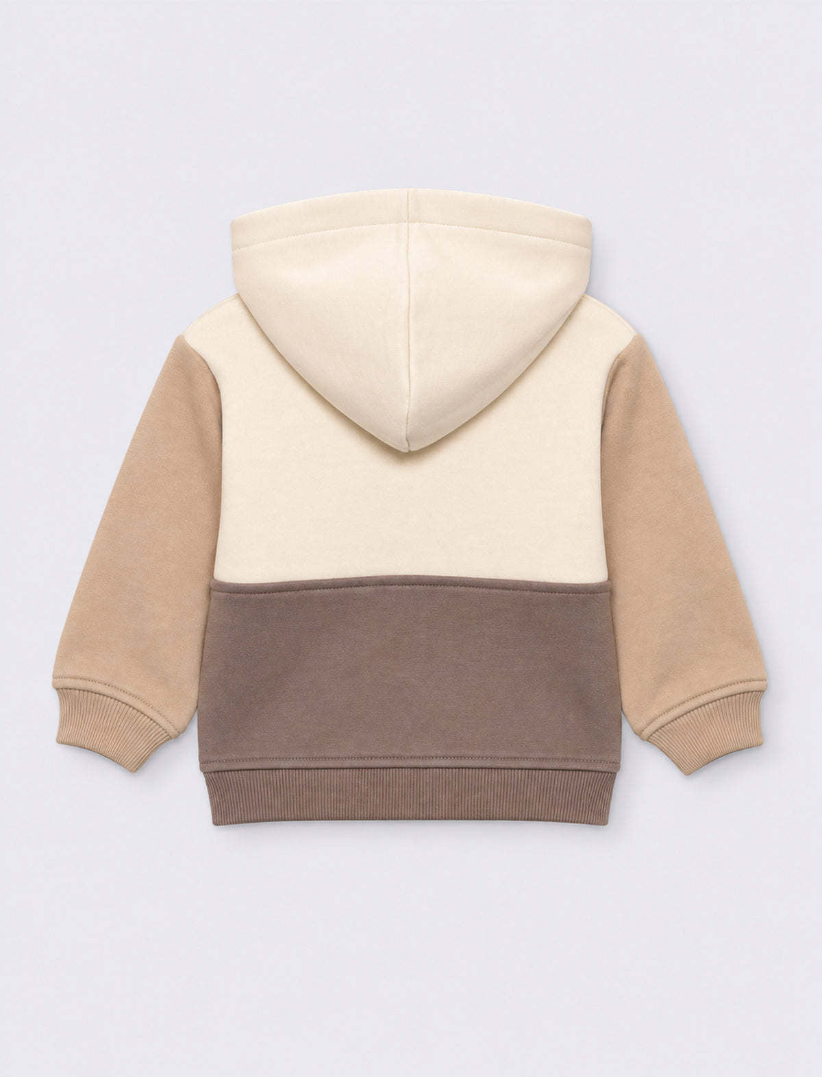 Contrast Zip Hoodie - White