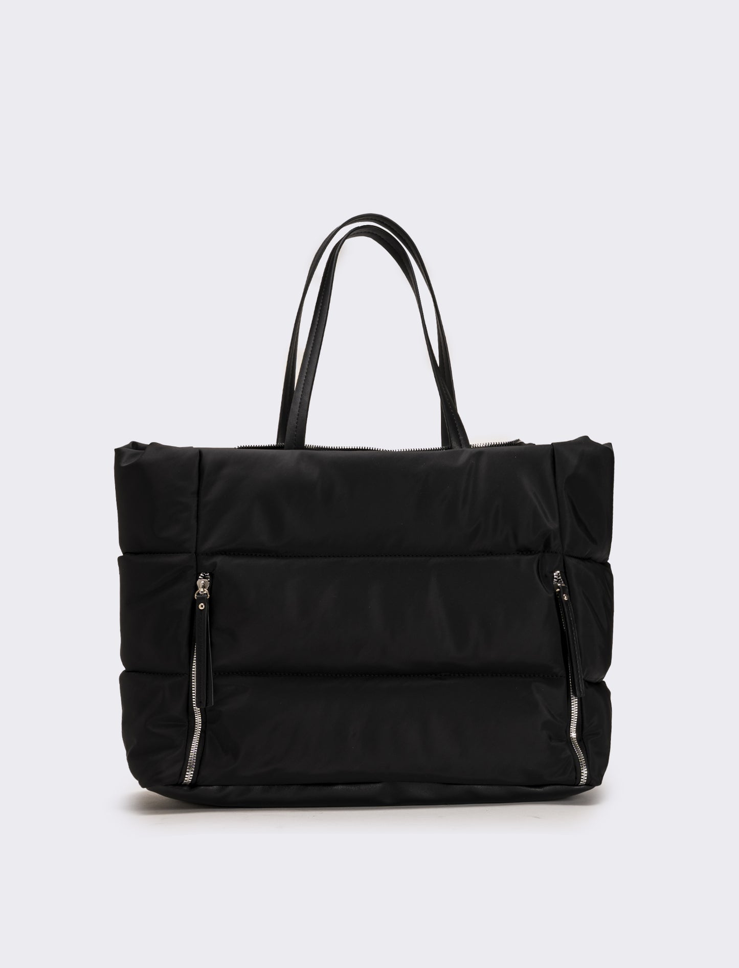 Borsa trapuntata in nylon donna - Nero