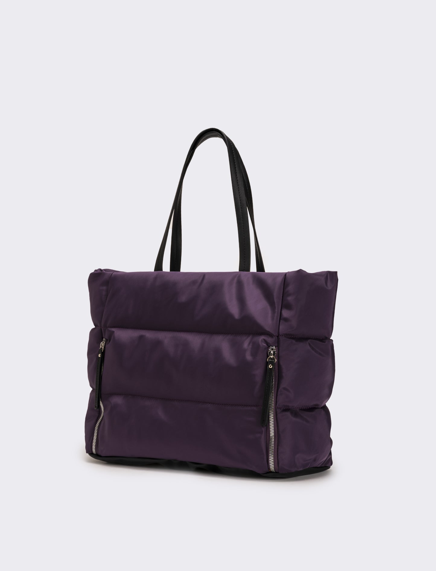 Borsa trapuntata in nylon donna - Viola
