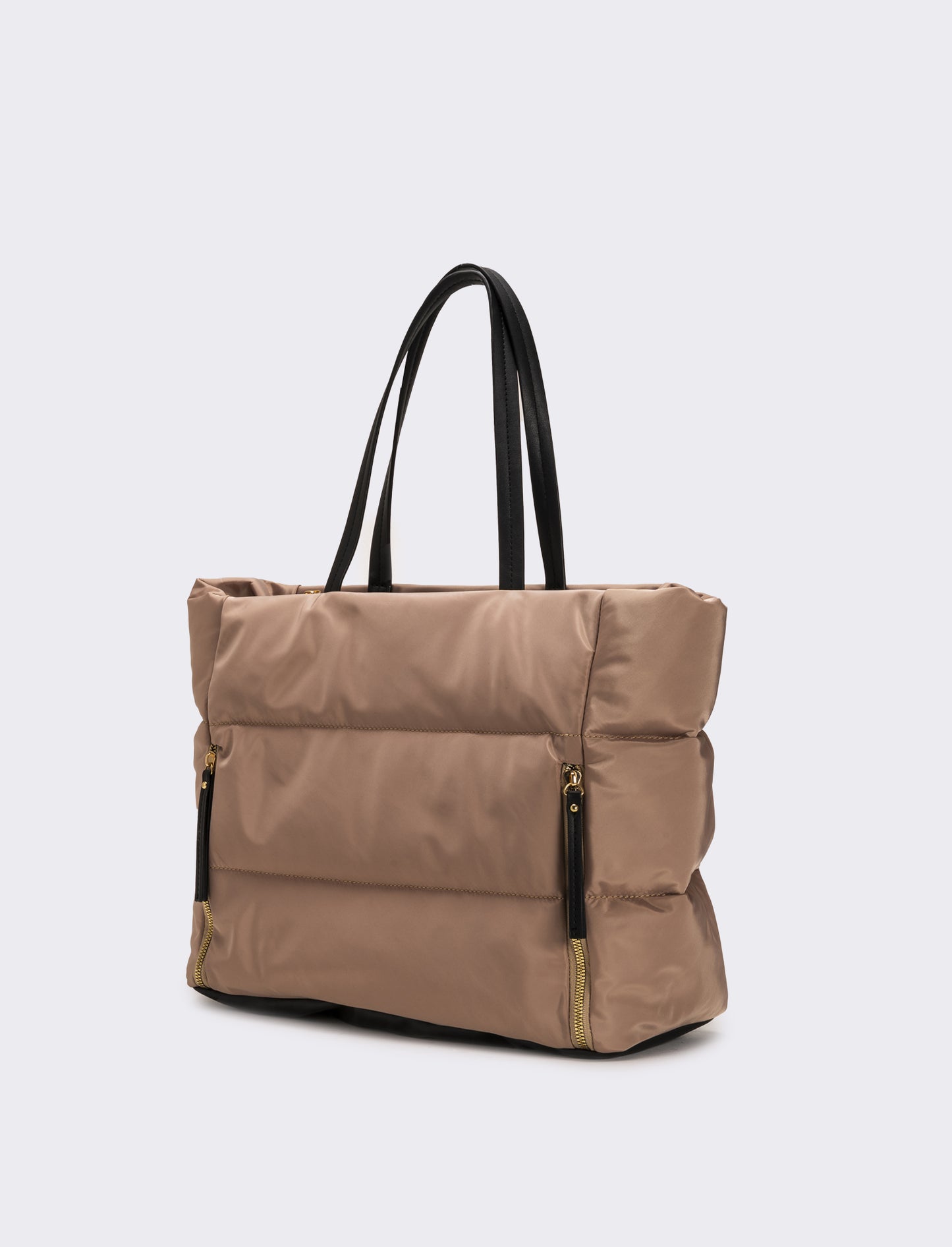 Borsa trapuntata in nylon donna - Beige
