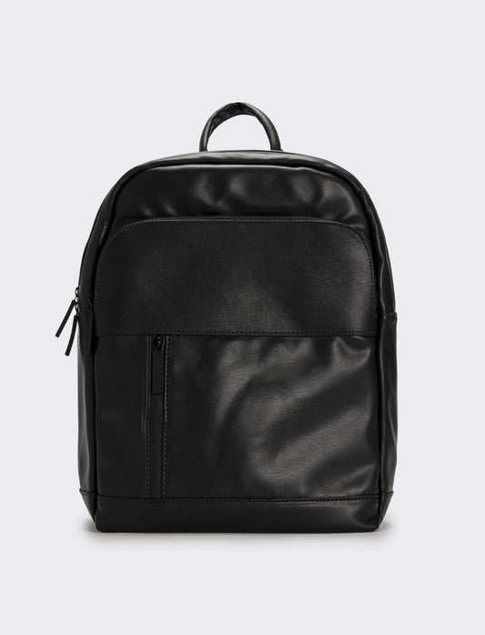 Zaino uomo in pvc con zip - Nero