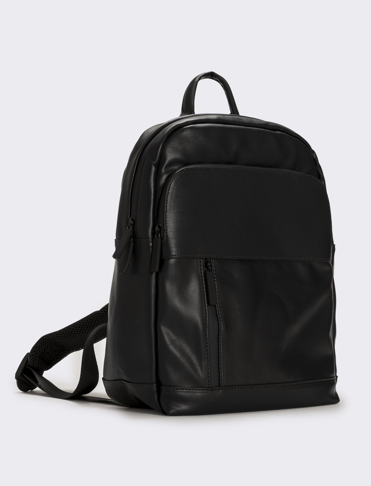 Zaino uomo in pvc con zip - Nero