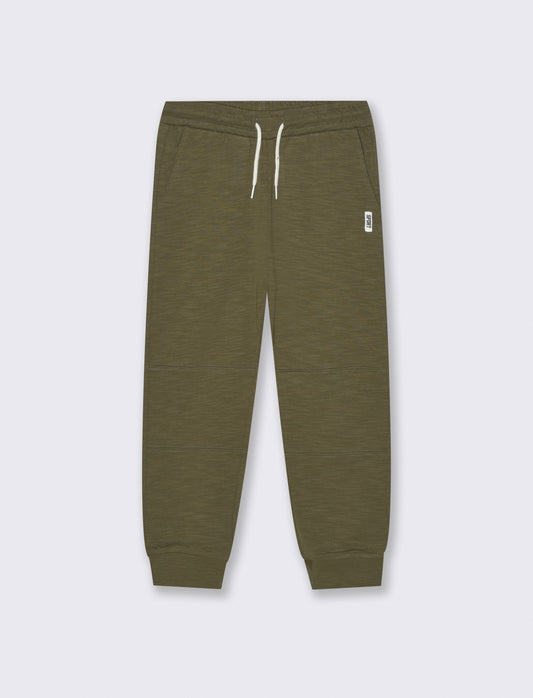 JOGGER COMFORT IN SLUB - Verde militare