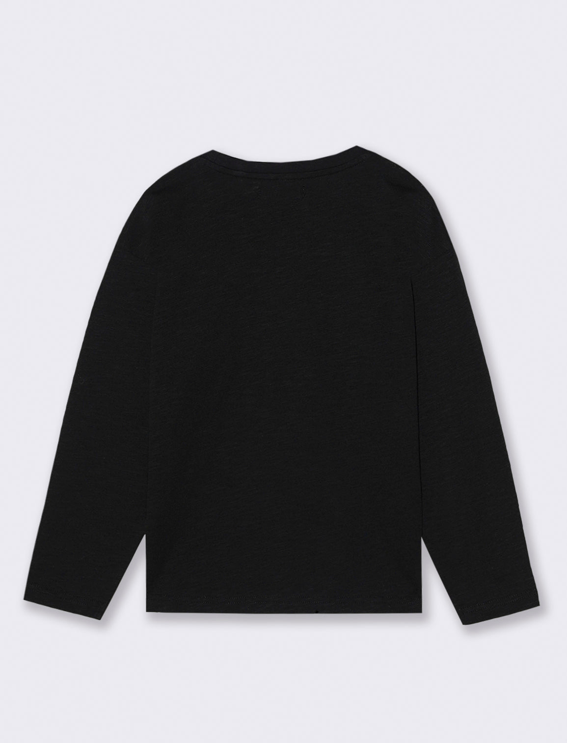 MAGLIA GIROCOLLO CON STAMPA - Nero