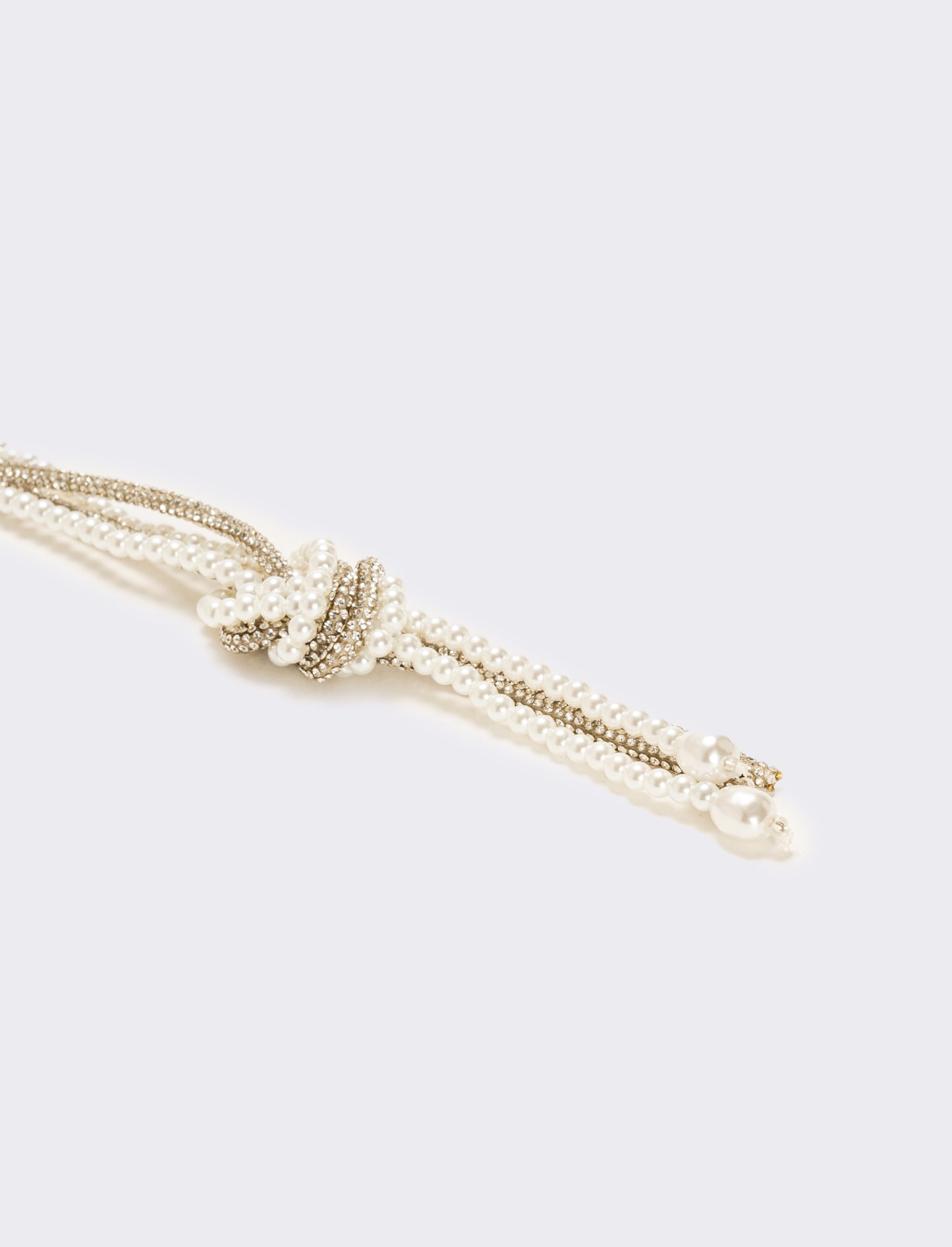 Collana donna saliscendi con strass baguette - Trasparente