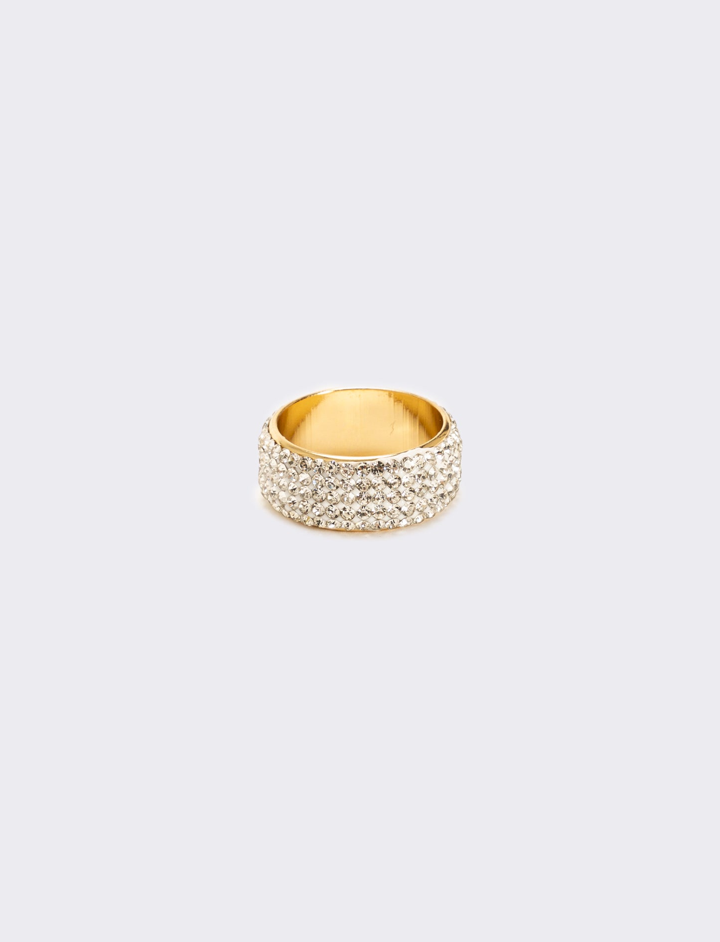 Anello donna fascia strass - Oro