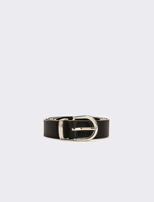 Cintura donna basic 2,5 cm - Nero