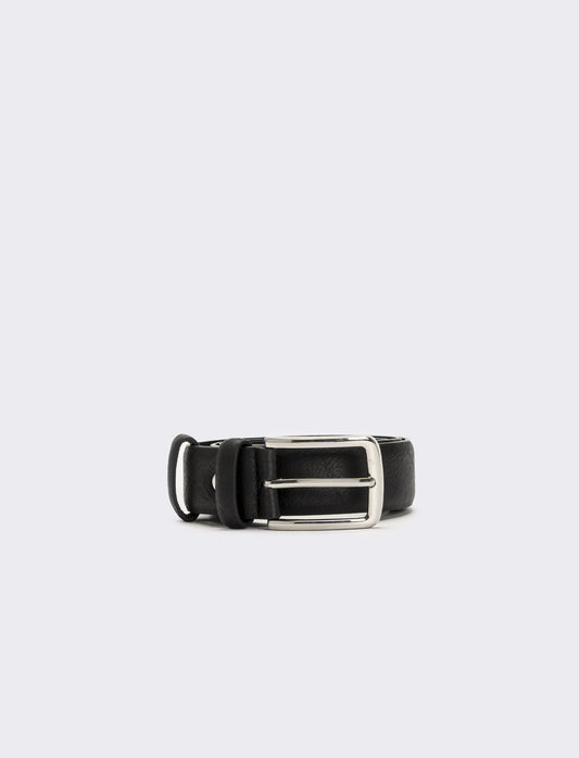 Cintura uomo liscia 3,5 cm - Nero