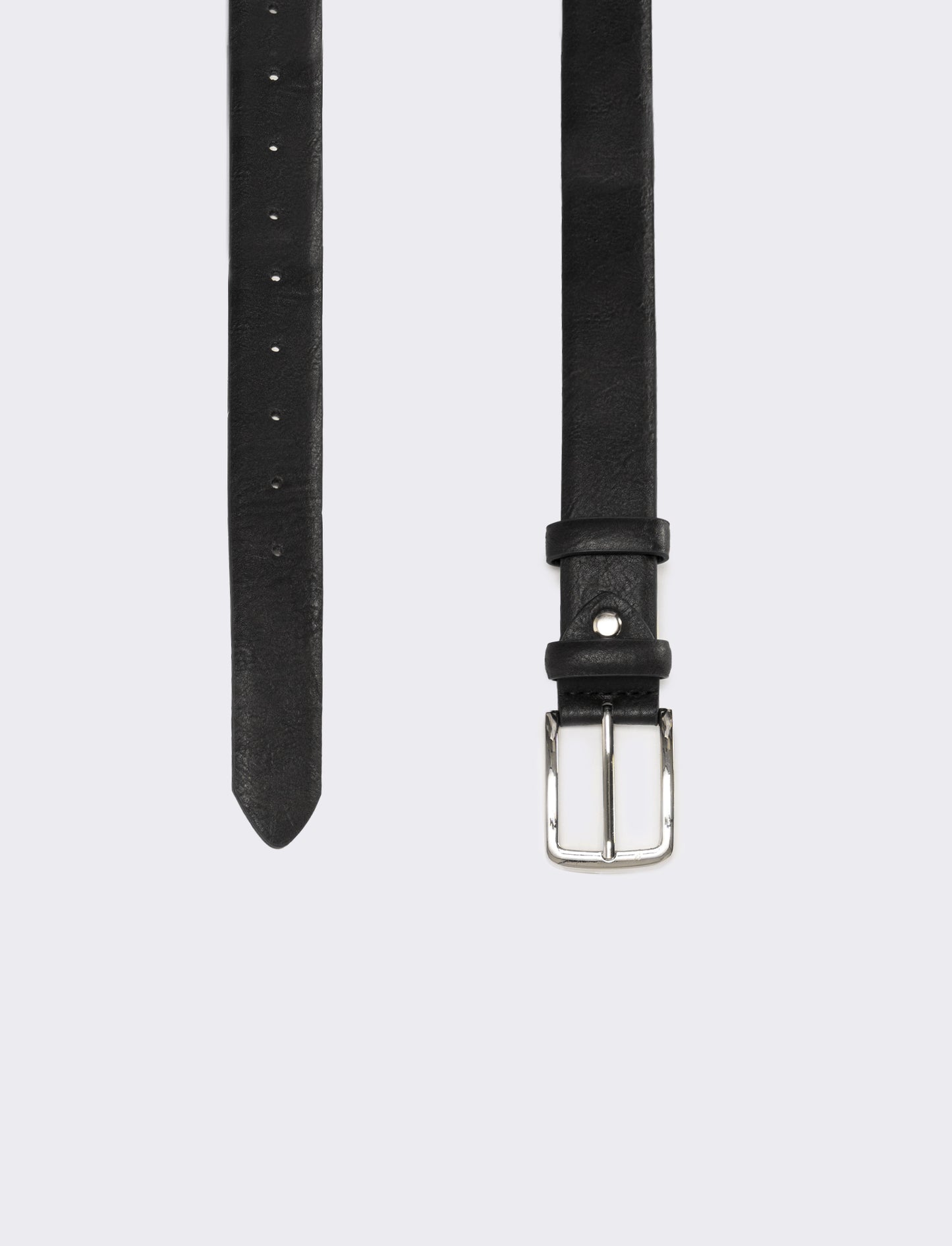 Cintura uomo liscia 3,5 cm - Nero