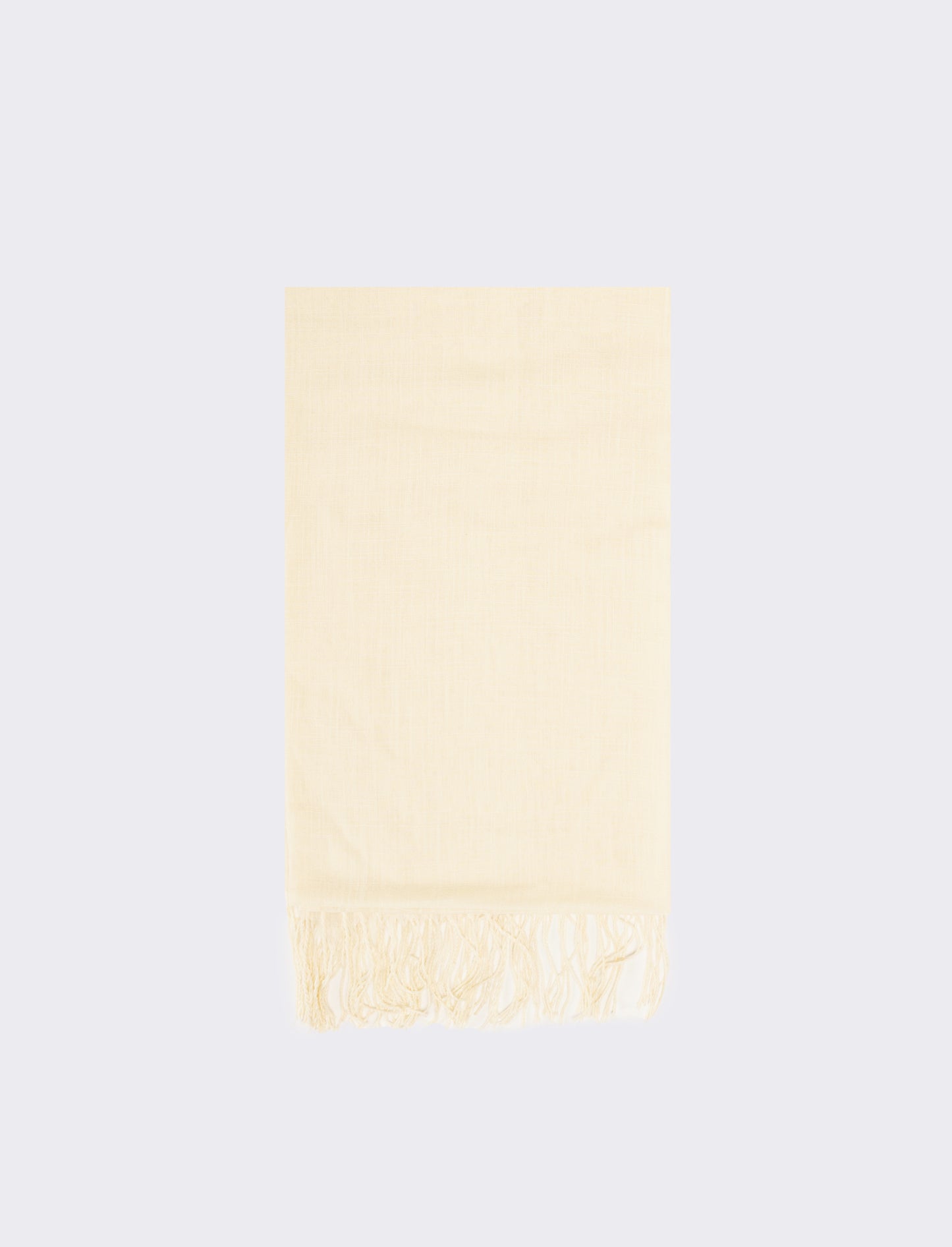Foulard donna basic con frange - Bianco
