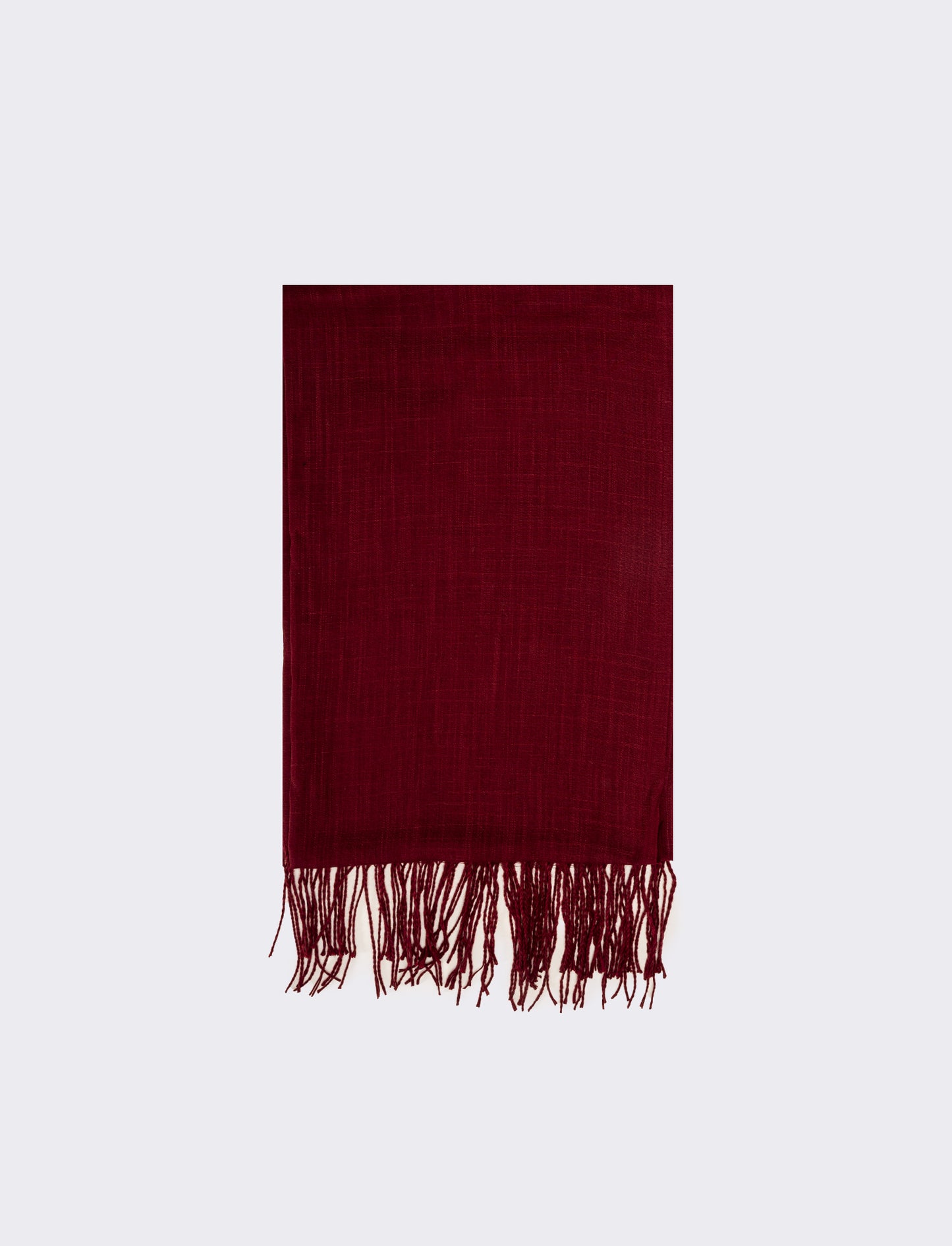 Foulard donna basic con frange - Bordeaux