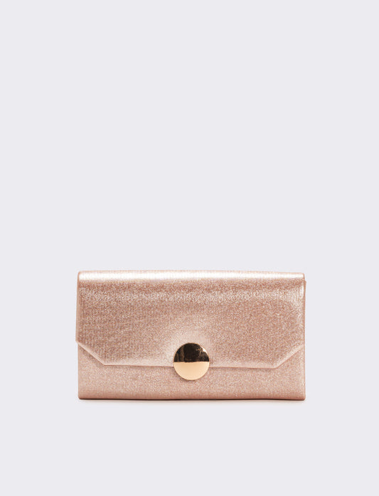 Pochette donna glitter con tracolla - Rosa