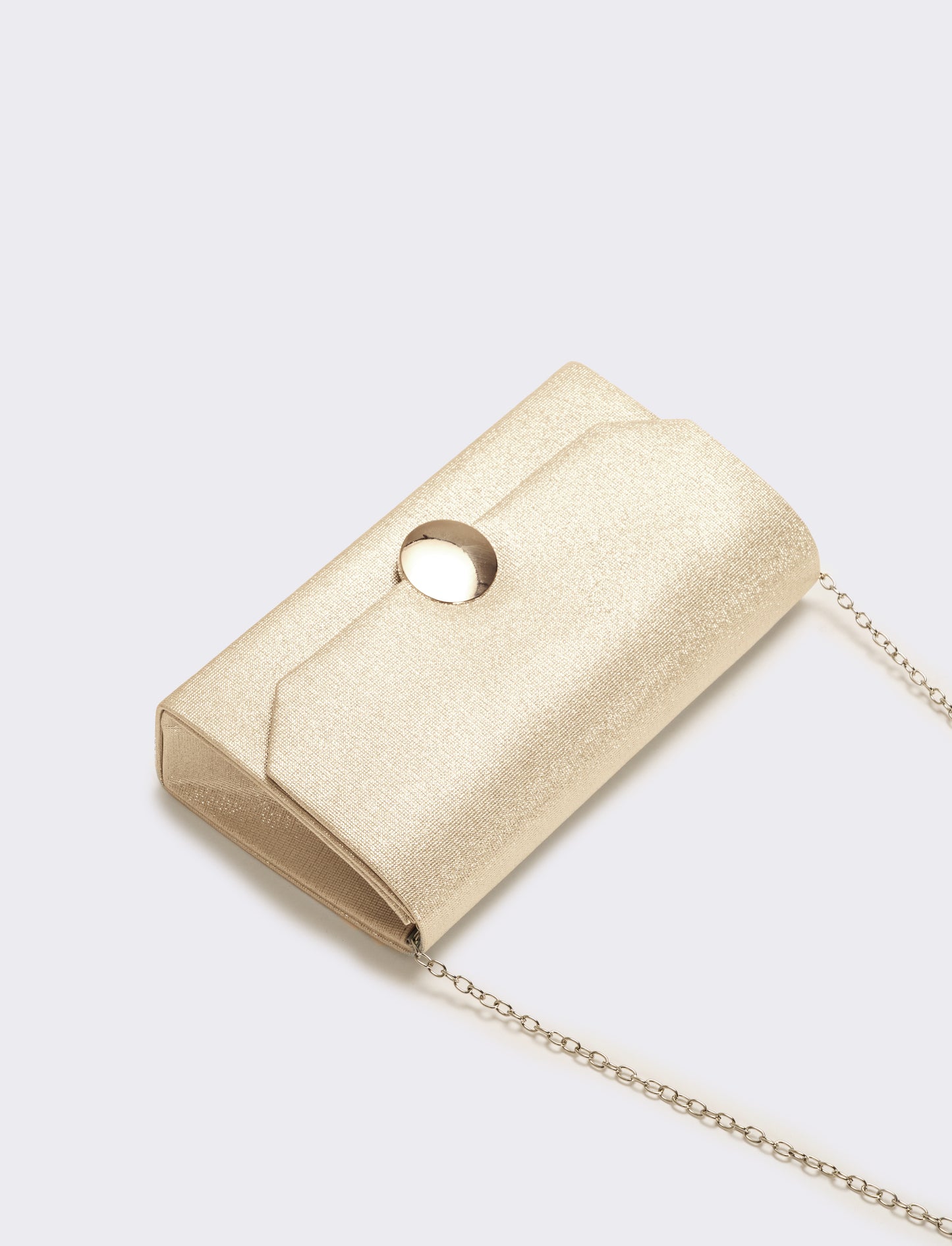 Pochette donna glitter con tracolla - Oro