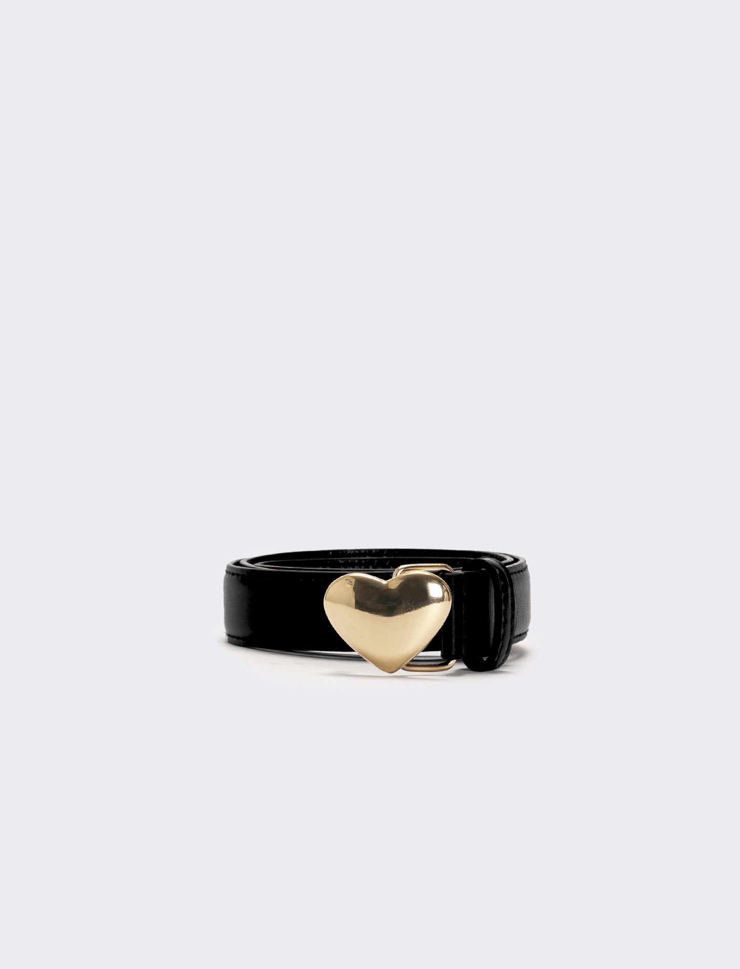 Cintura bambina fibbia cuore - Nero