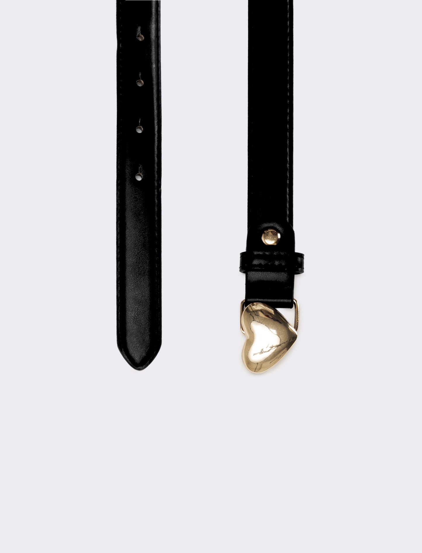 Cintura bambina fibbia cuore - Nero