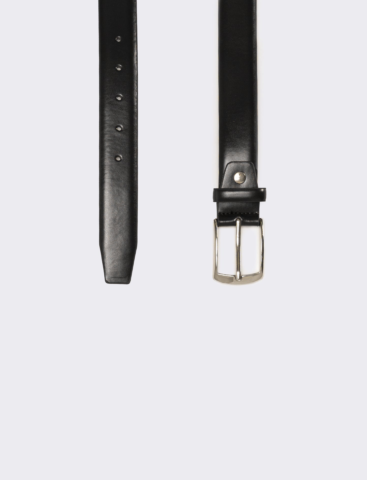 Cintura bombata liscia 3,5 cm uomo - Nero
