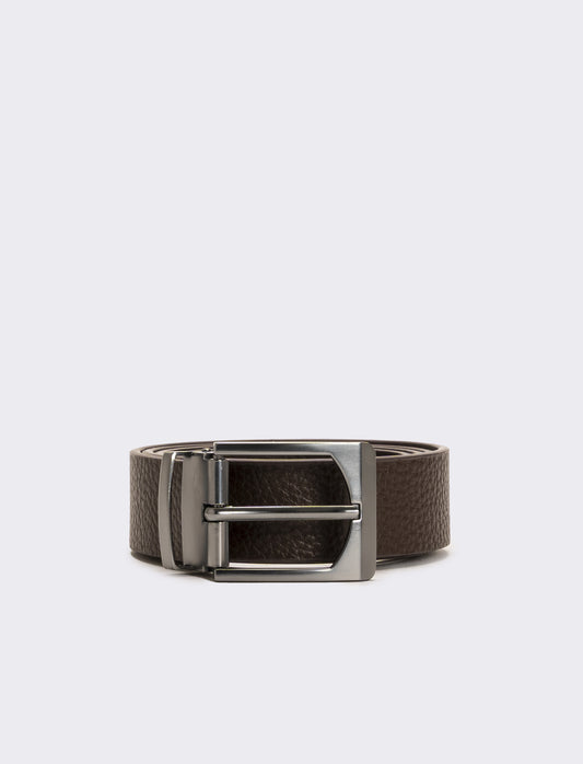 Cintura uomo con attacco rapido 3,5 cm - Marrone