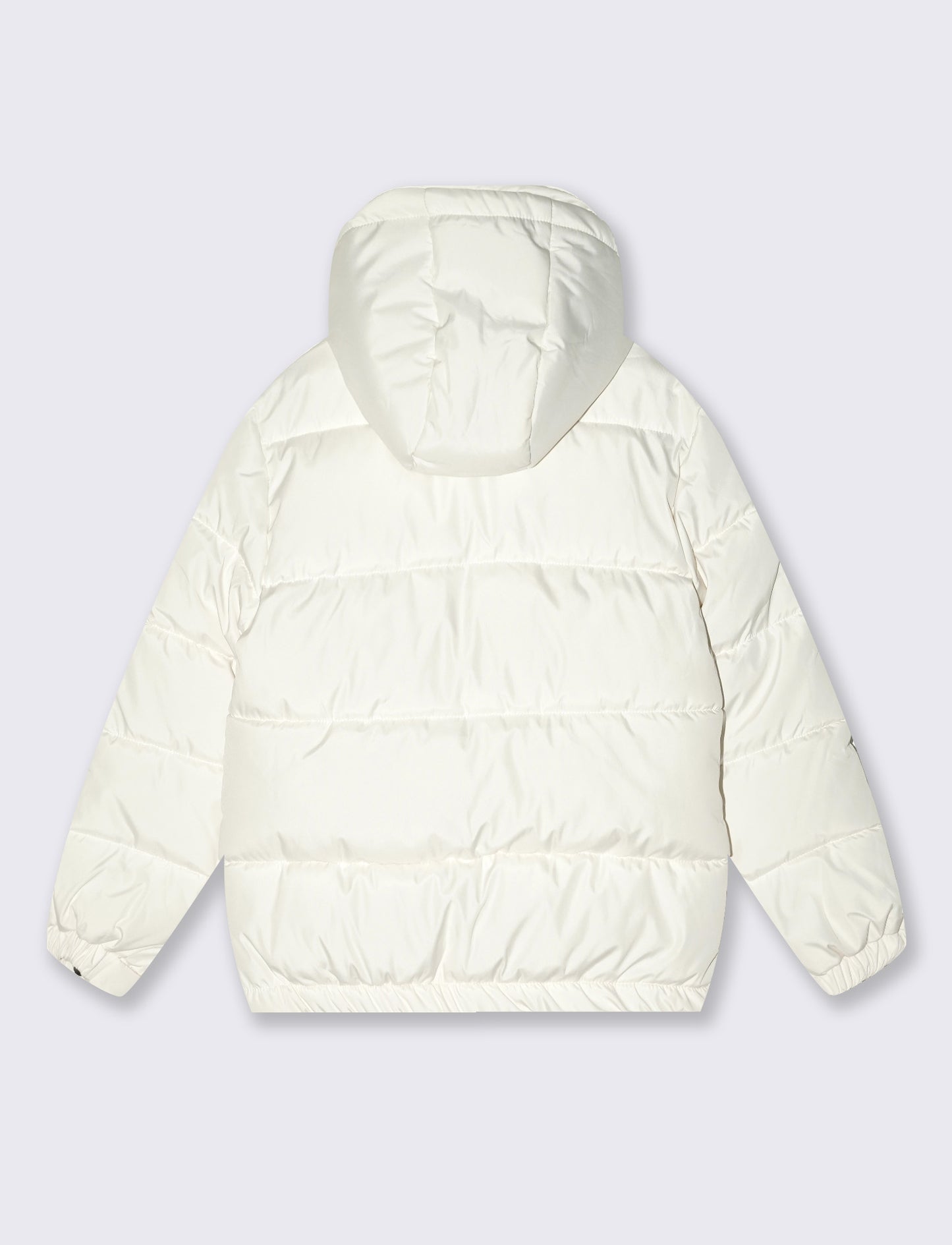 Giubbotto piumino minimal con cappuccio - Bianco latte