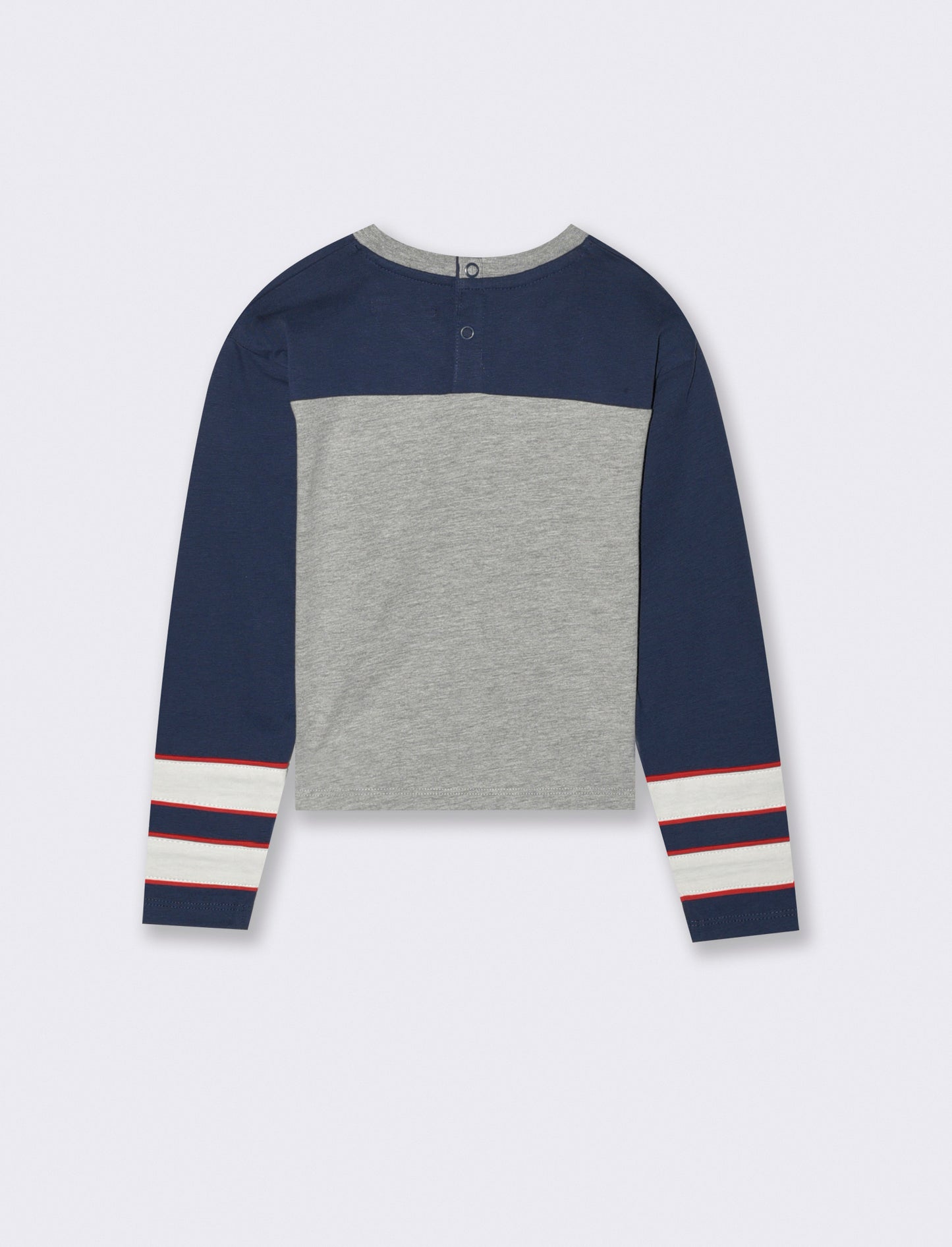 T shirt neonato stile baseball - Grigio mel.