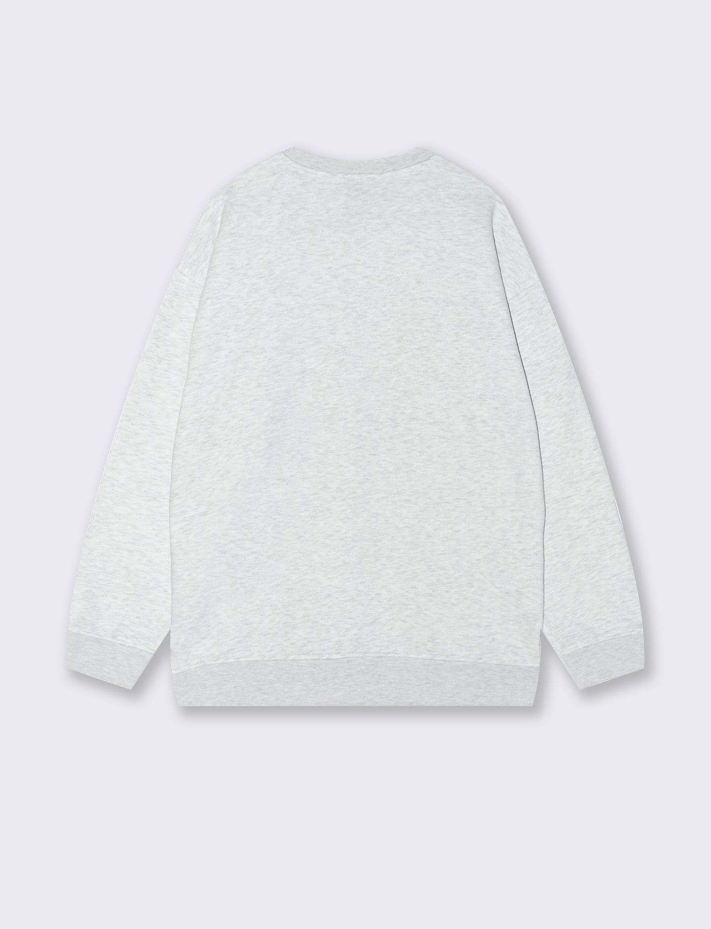 FELPA BASIC GIROCOLLO RELAXED FIT - Grigio mel.