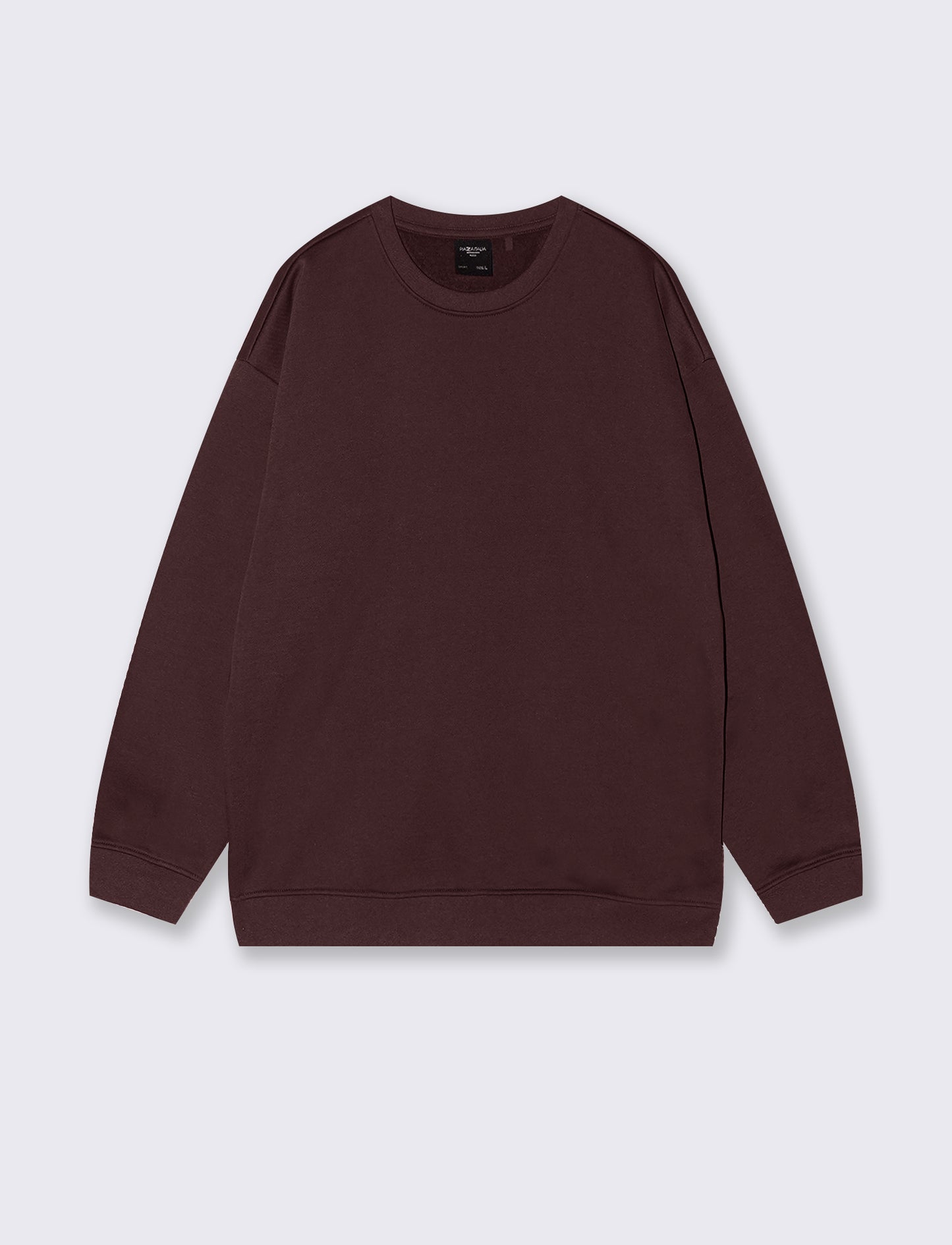 FELPA BASIC GIROCOLLO RELAXED FIT - Bordeaux