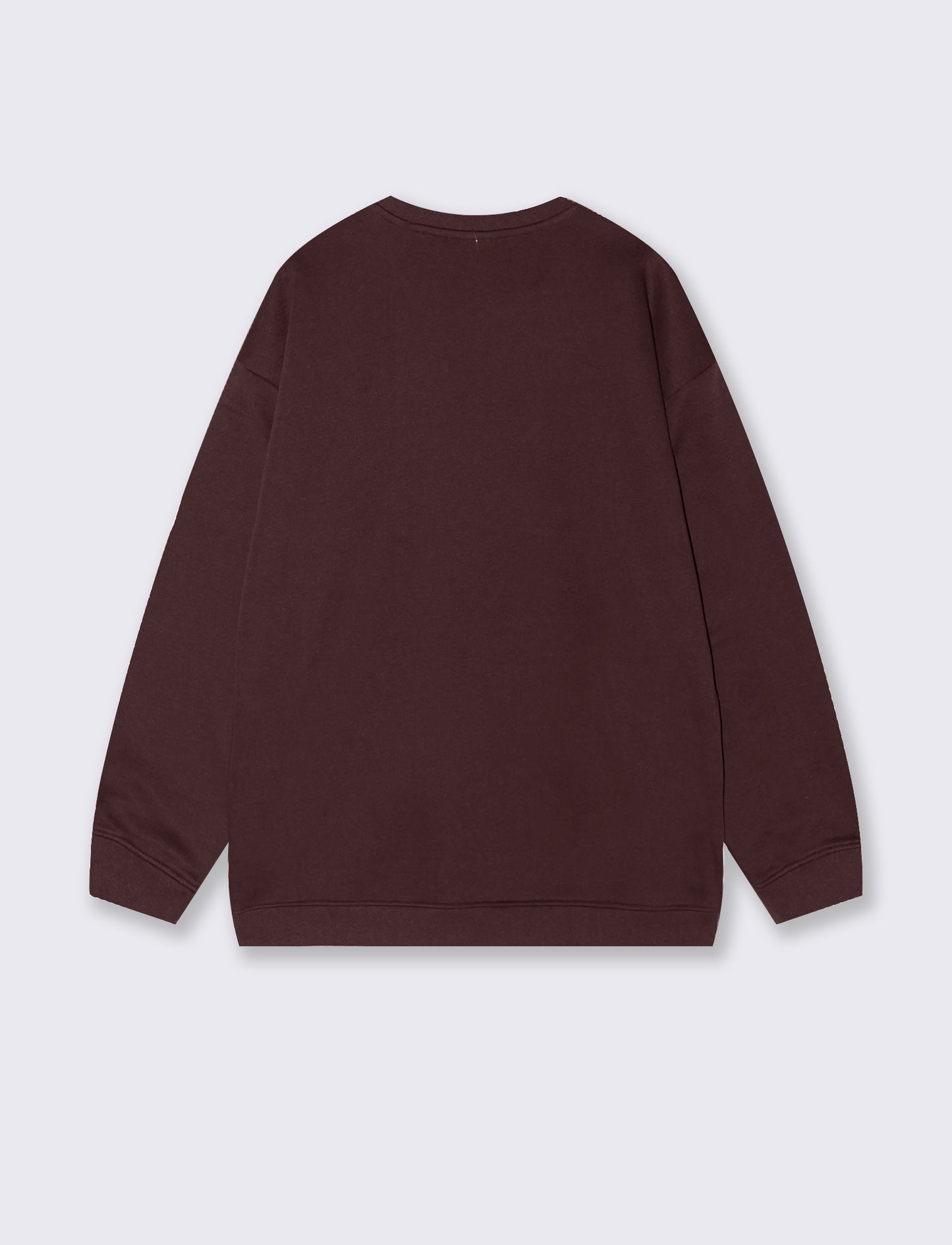 FELPA BASIC GIROCOLLO RELAXED FIT - Bordeaux