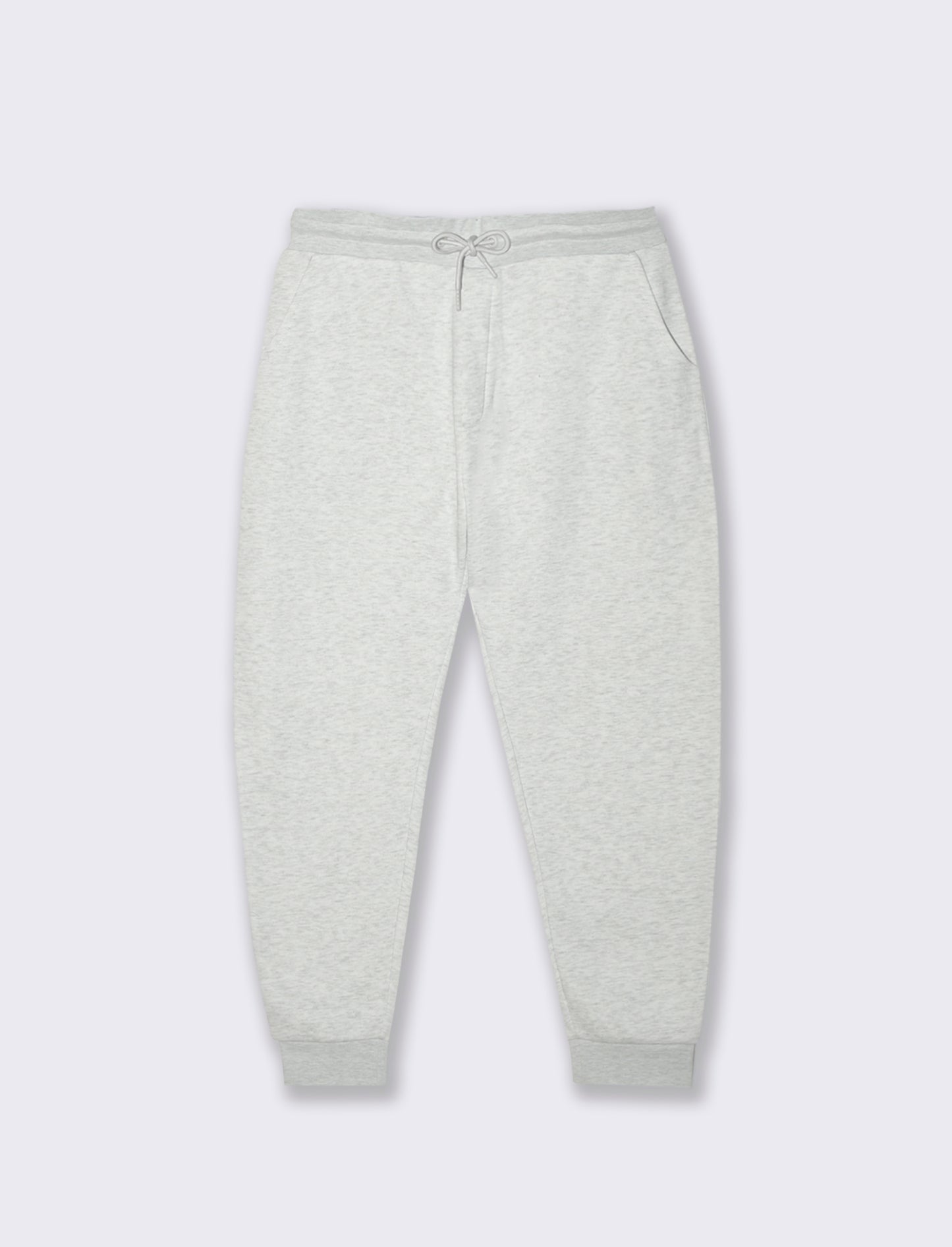 PANTALONI JOGGER BASIC IN FELPA - Grigio mel.