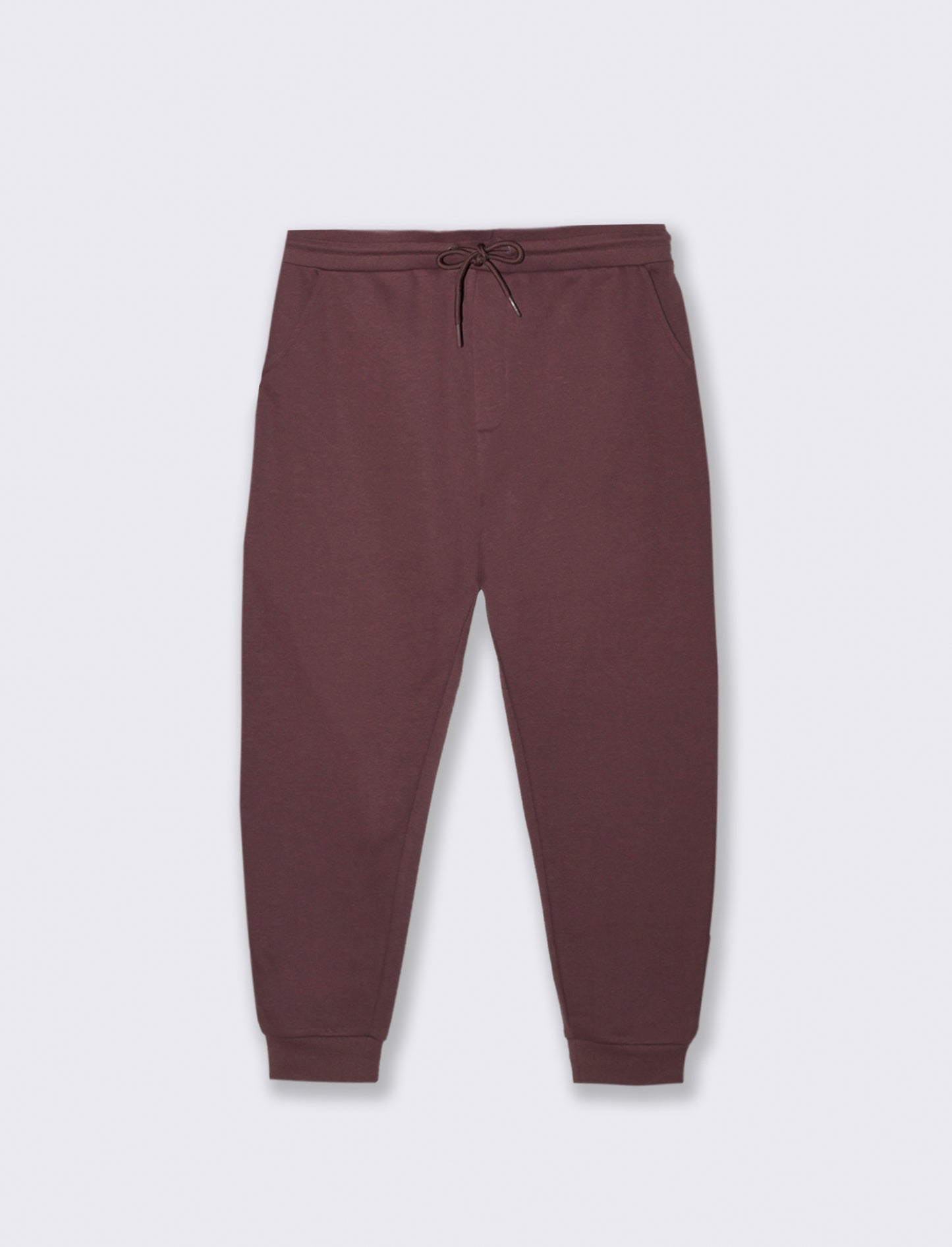 PANTALONI JOGGER BASIC IN FELPA - Bordeaux