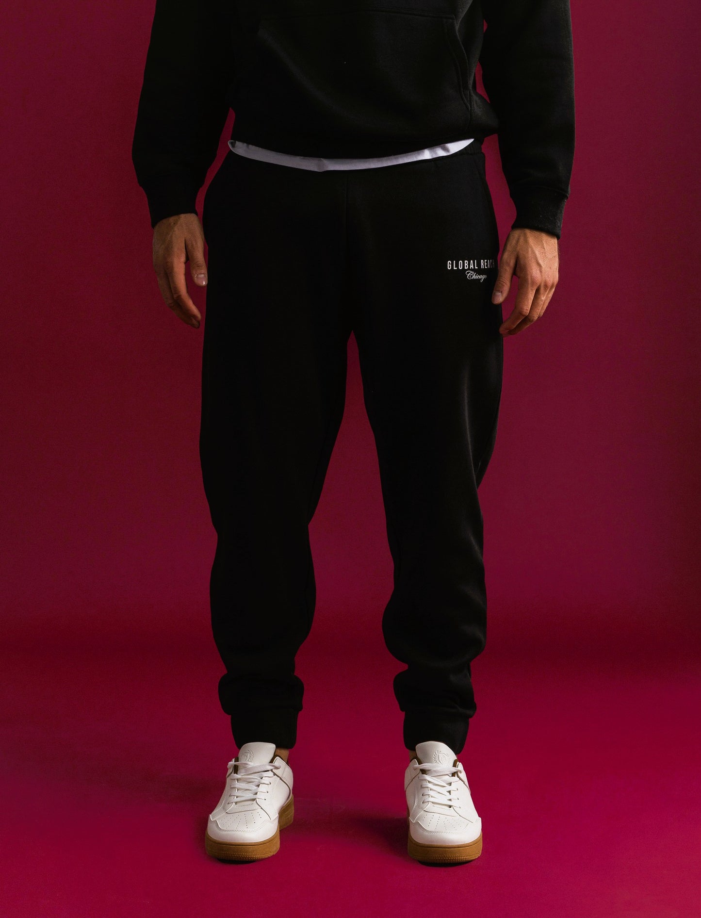 PANTALONI JOGGER IN FELPA BAGGY FIT - Nero