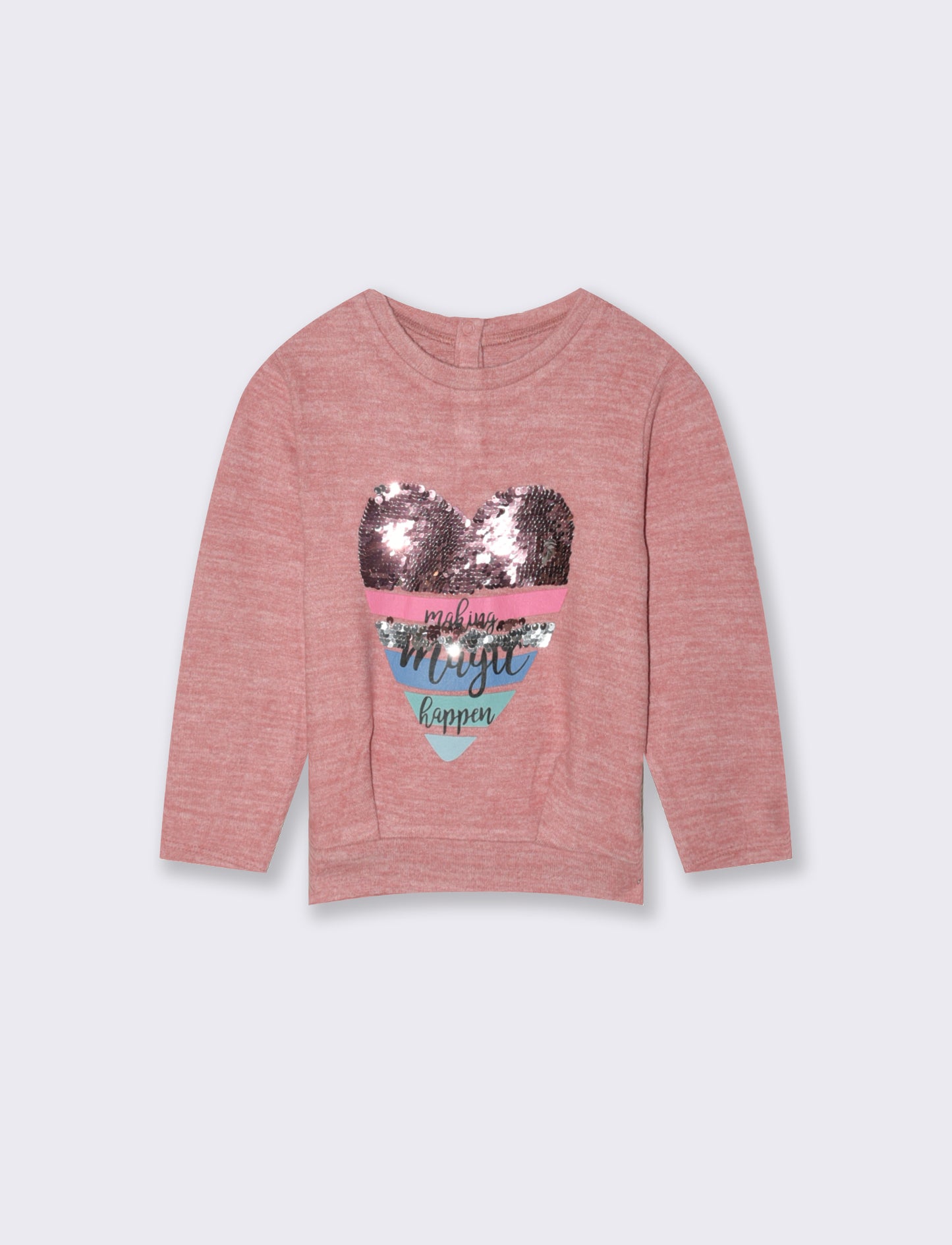 Maglia con paillettes - Rosa
