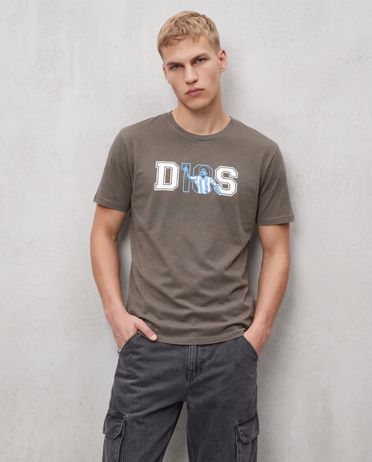 Premium Jersey T-Shirt D10S Front Print - Grey