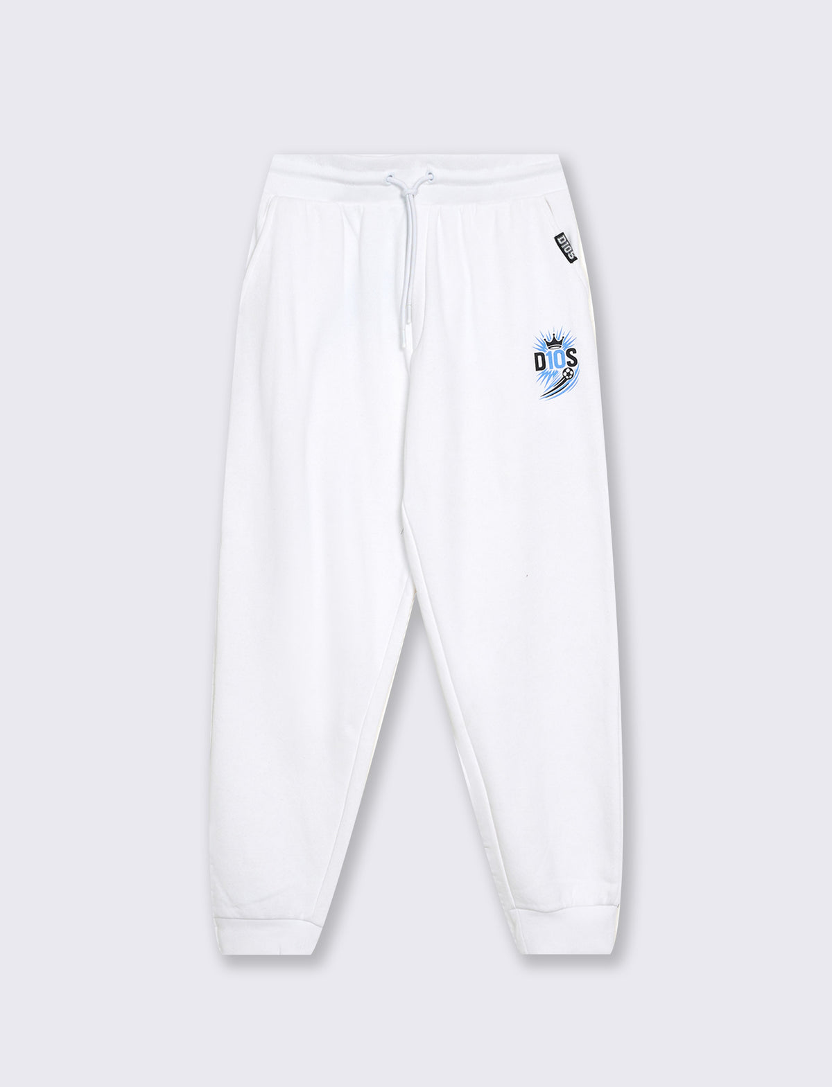 Pantaloni Jogger Basic Uomo D10S Felpa - Bianco
