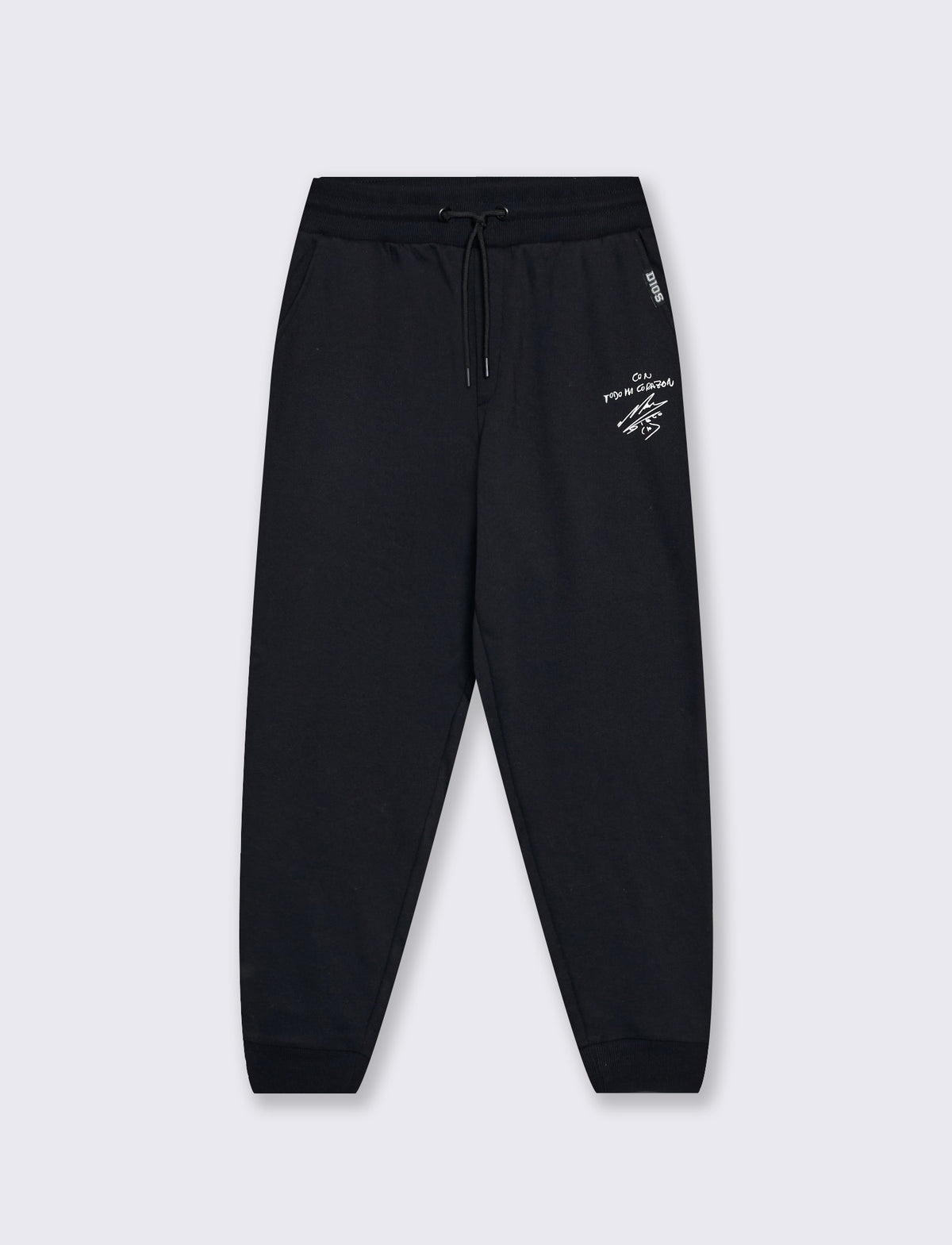 Pantaloni Jogger Basic Uomo D10S Felpa - Nero