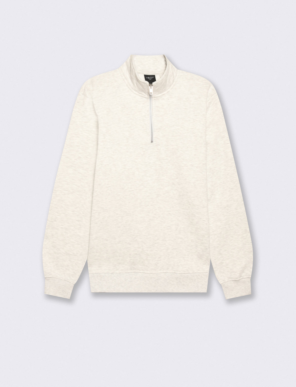 Cotton blend zip turtleneck sweatshirt - Grey