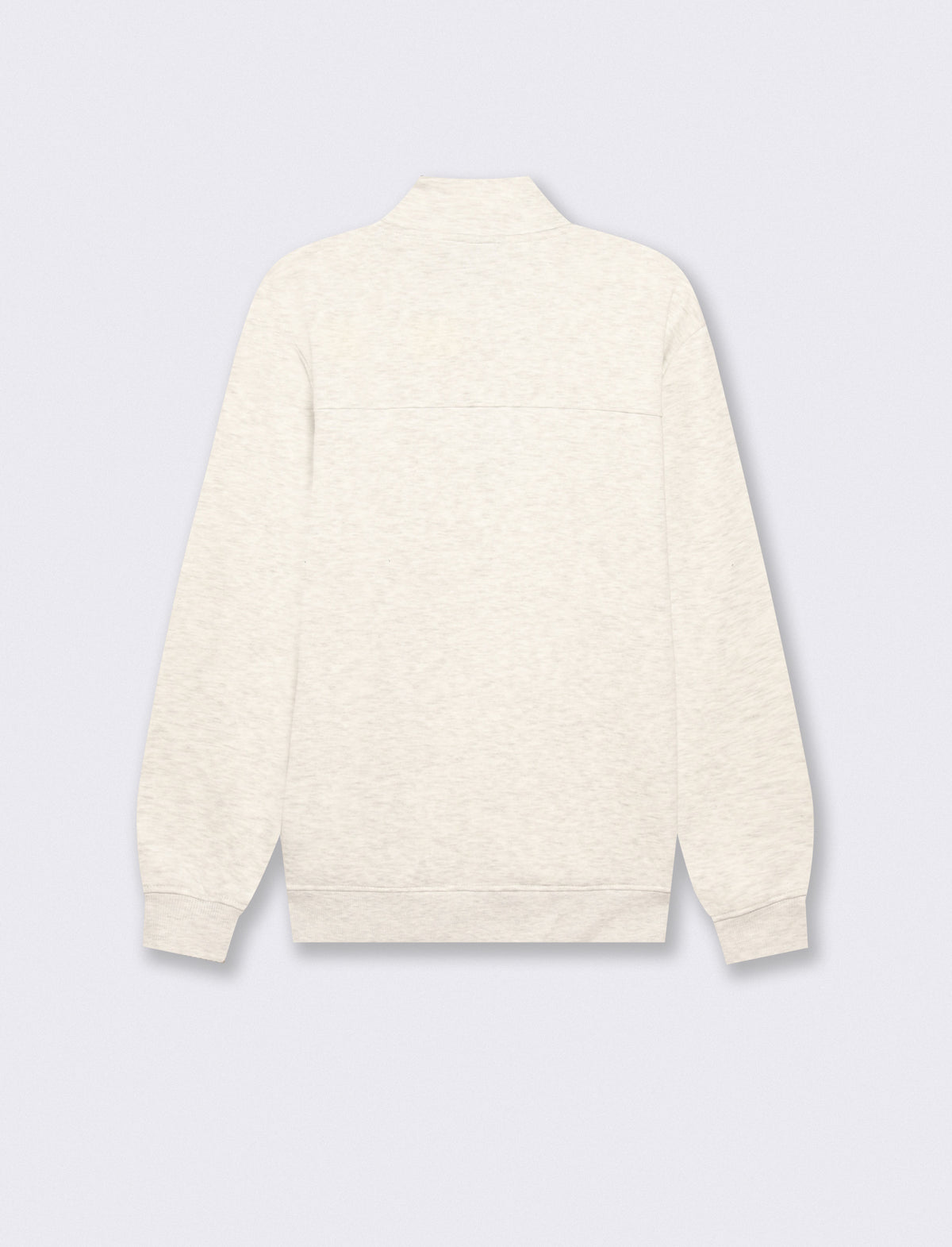 Cotton blend zip turtleneck sweatshirt - Grey