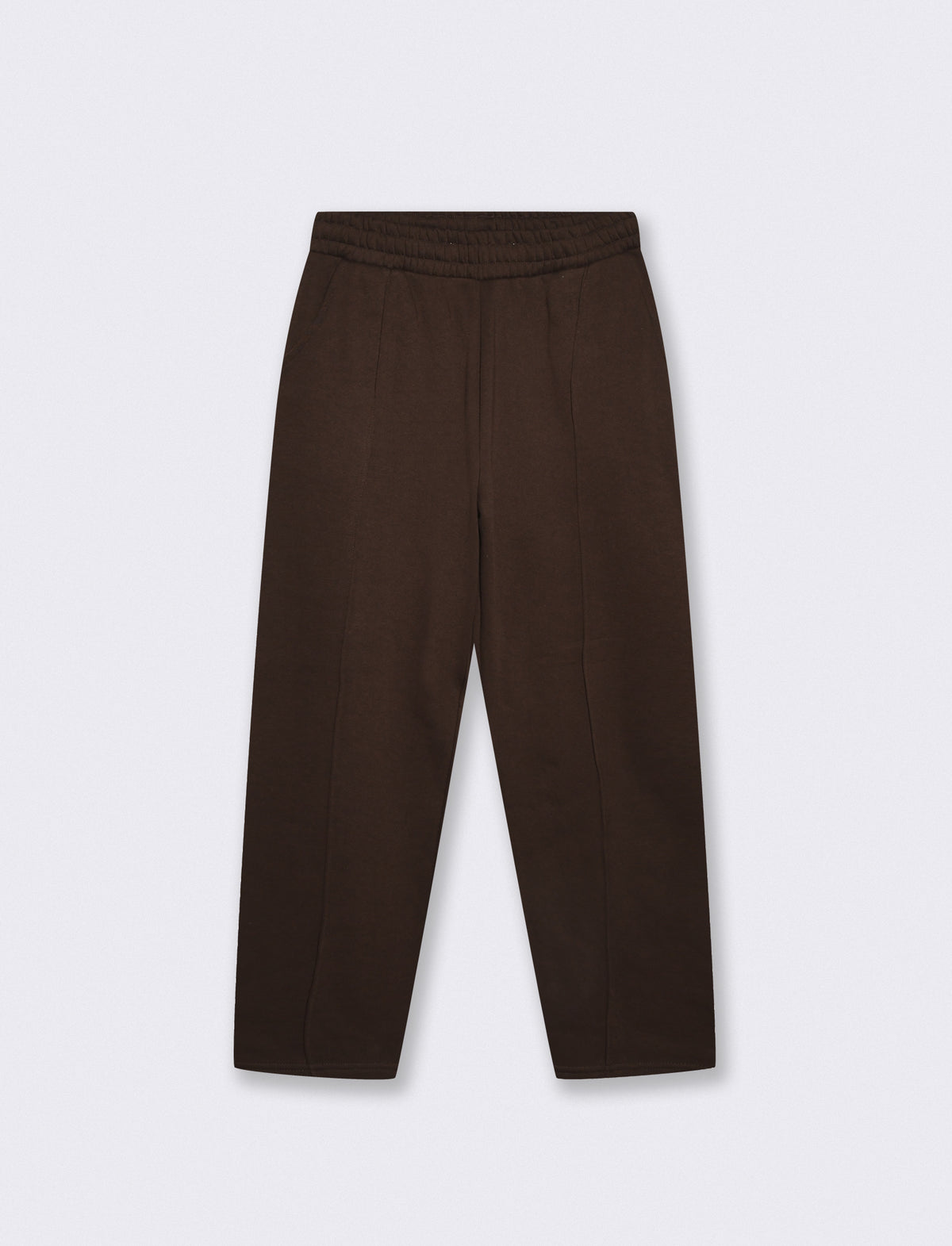 Baggy Straight Fit Jogger Pants - Brown