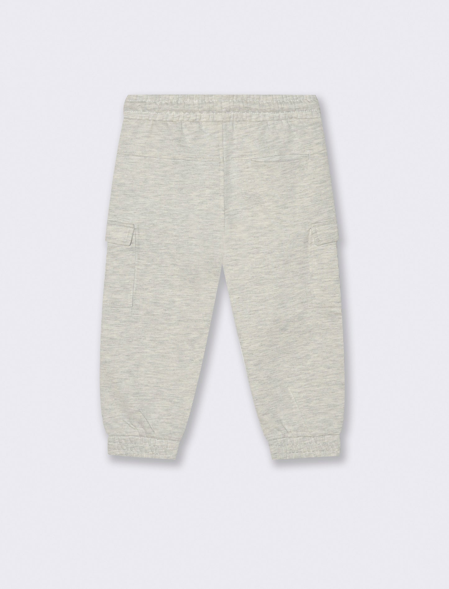 Jogger con tasche e piping - Grigio mel.