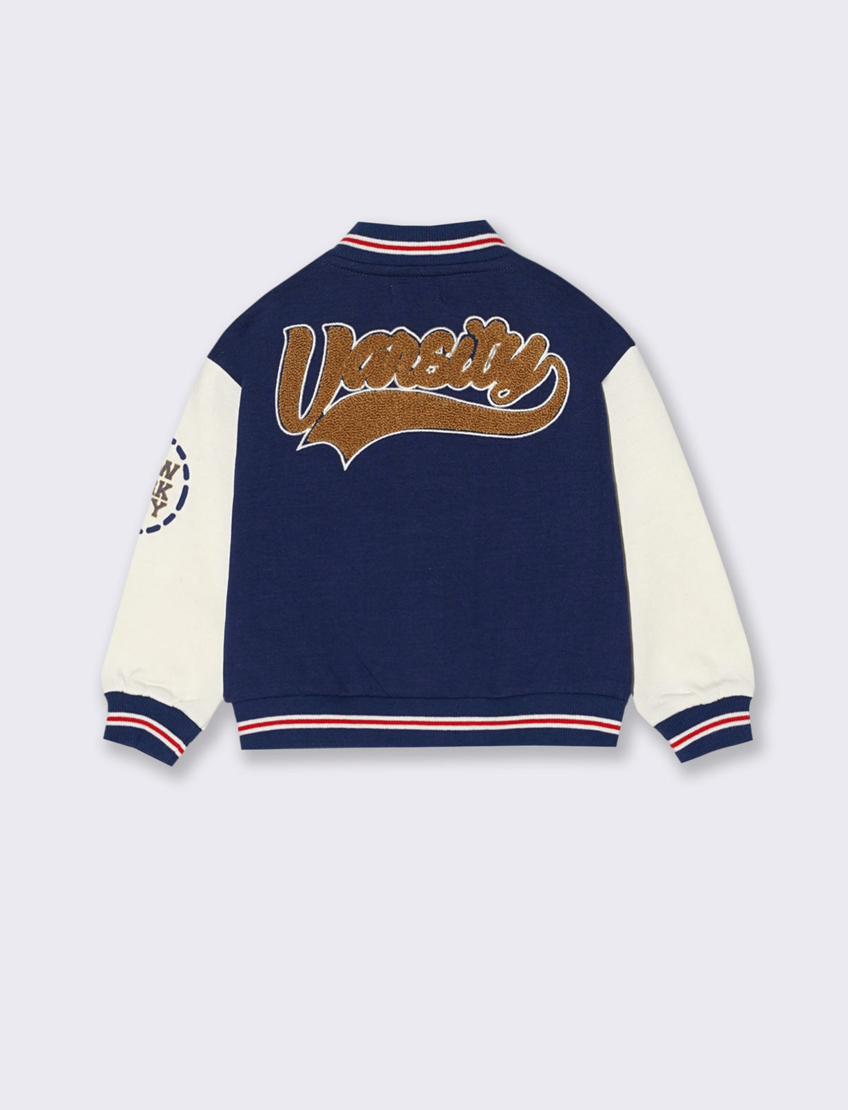 Felpa college con patch - Blu