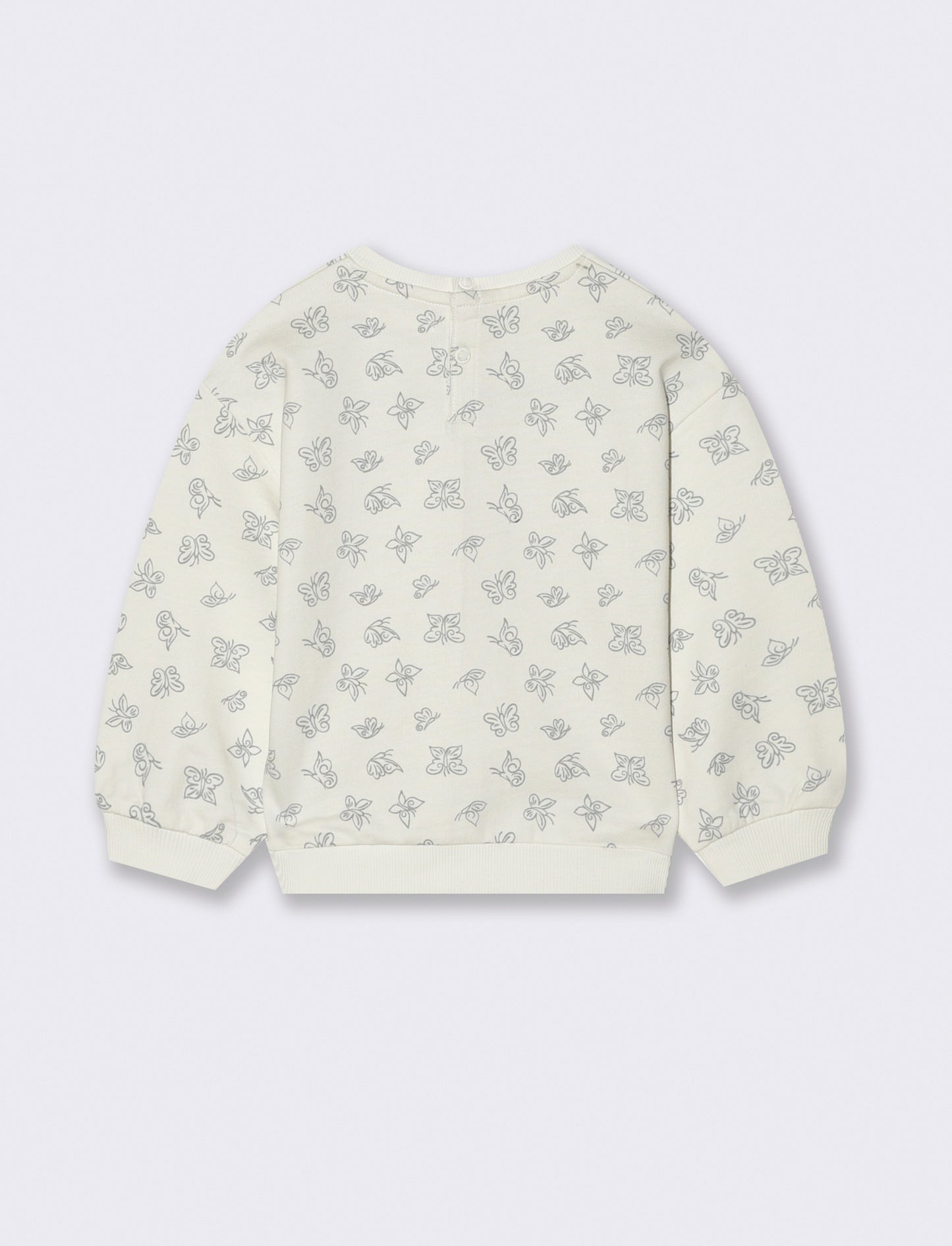 FELPA BASICA CON STAMPA - Bianco latte