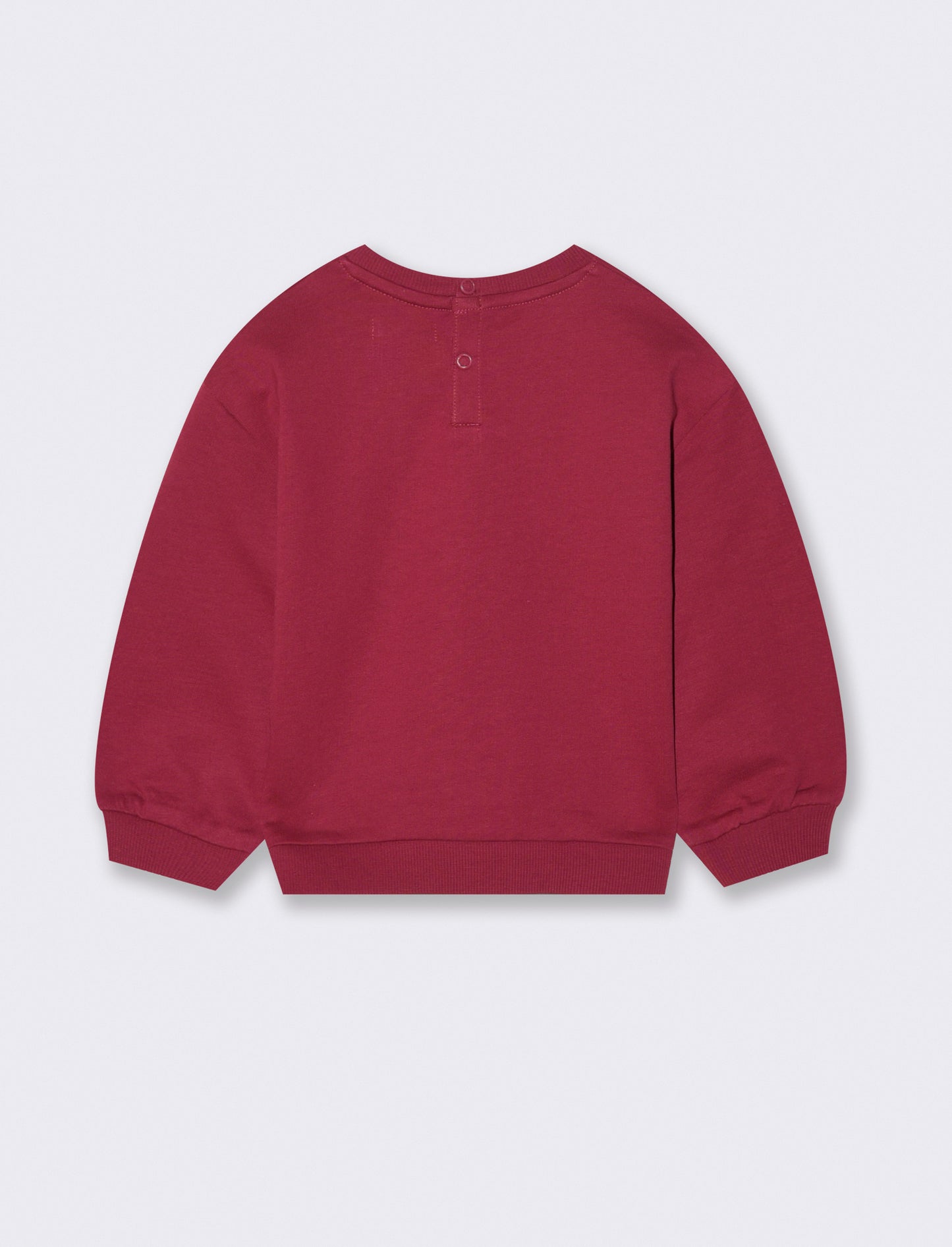 FELPA BASICA CON STAMPA - Rosso amarena