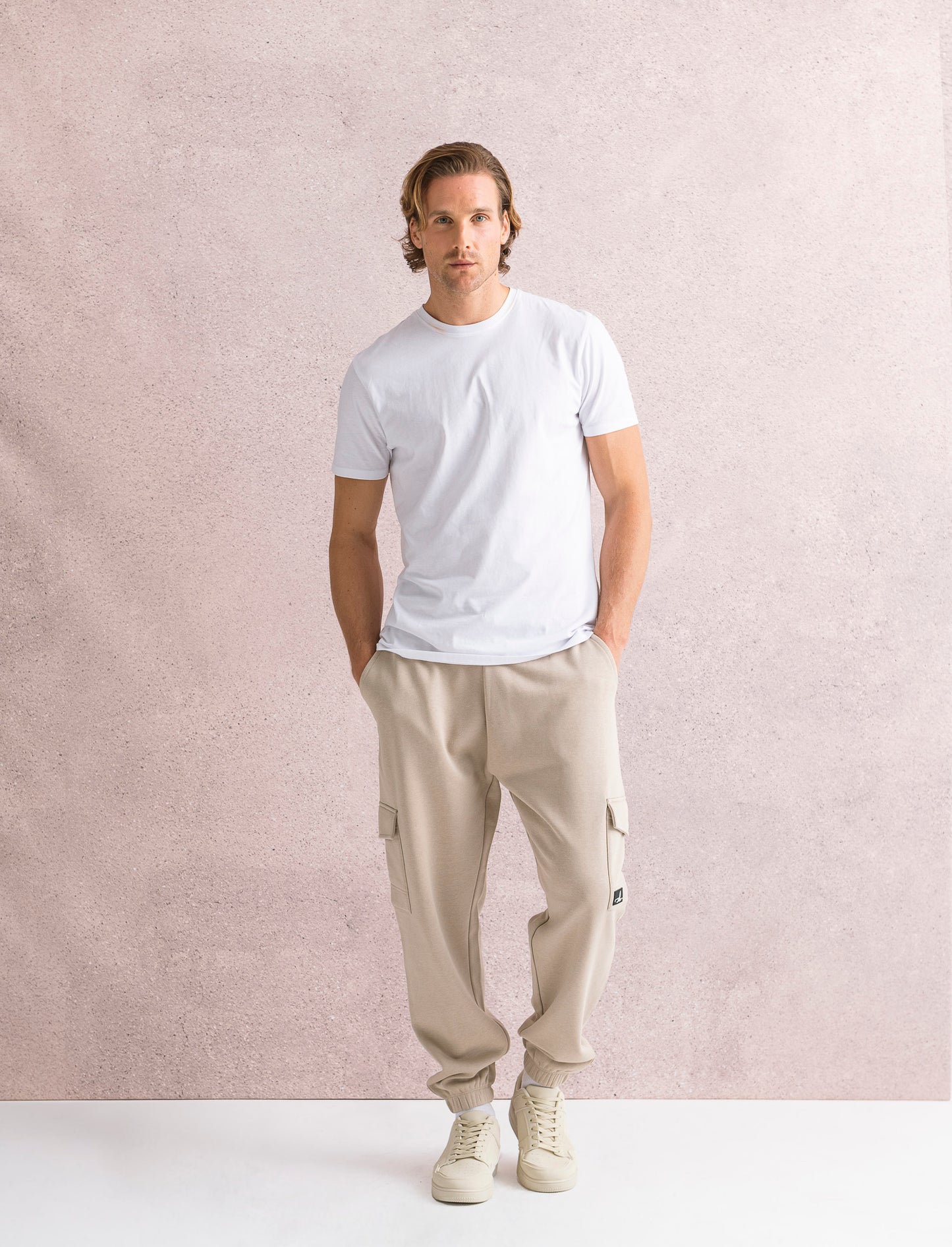 PANTALONI IN FELPA CON TASCONI - Beige