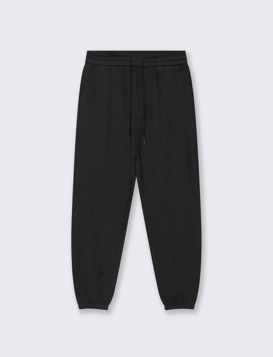 PANTALONI BAGGY JOGGER IN FELPA - Nero