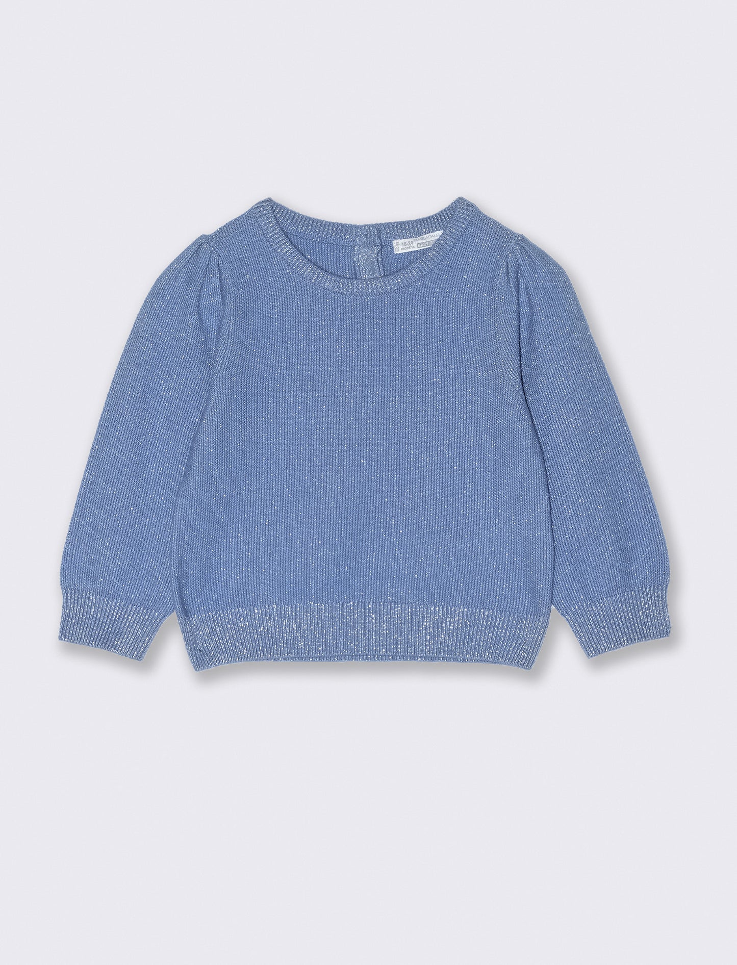 MAGLIA  IN LUREX - Azzurro