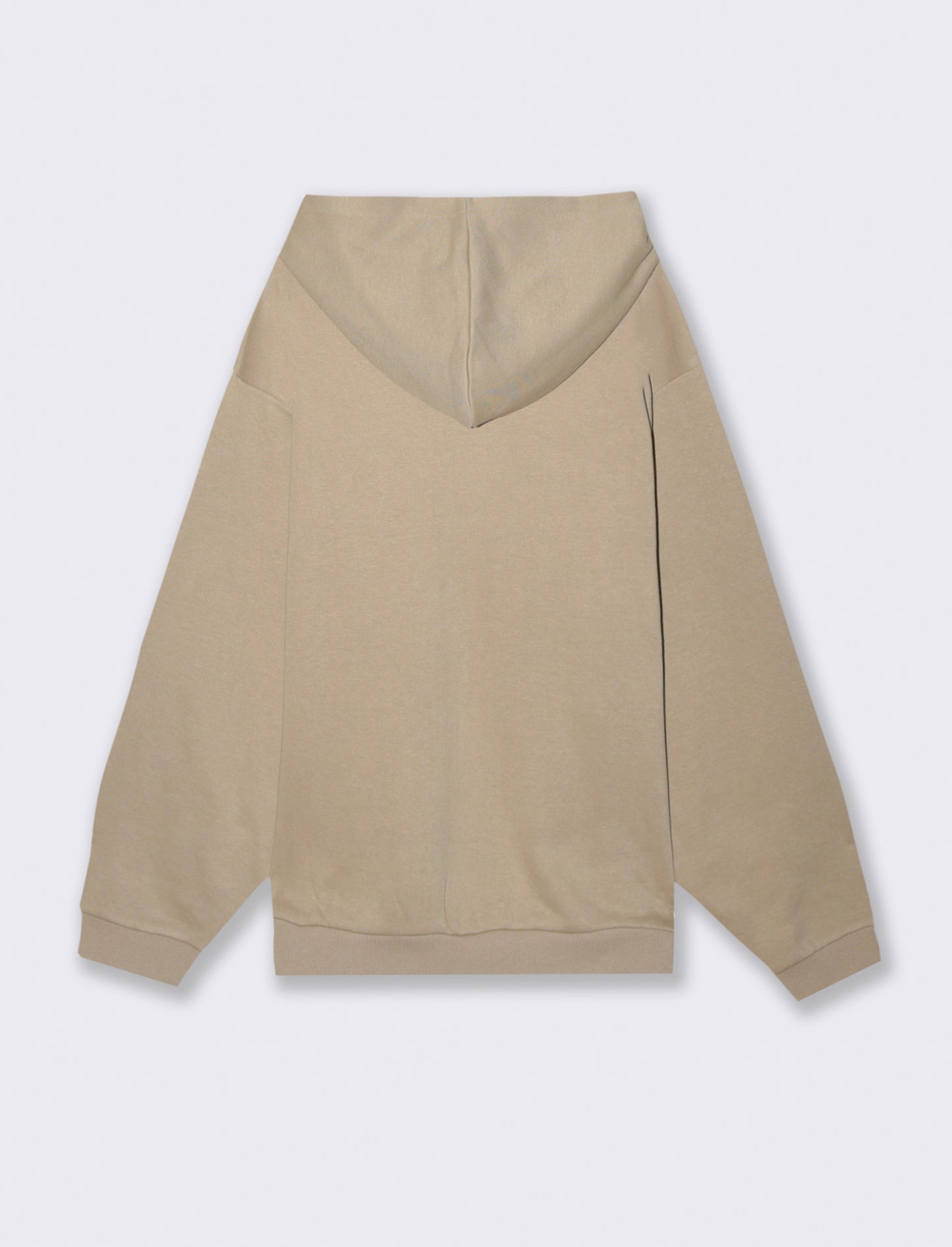 FELPA BOXY FIT CON CAPPUCCIO - Beige