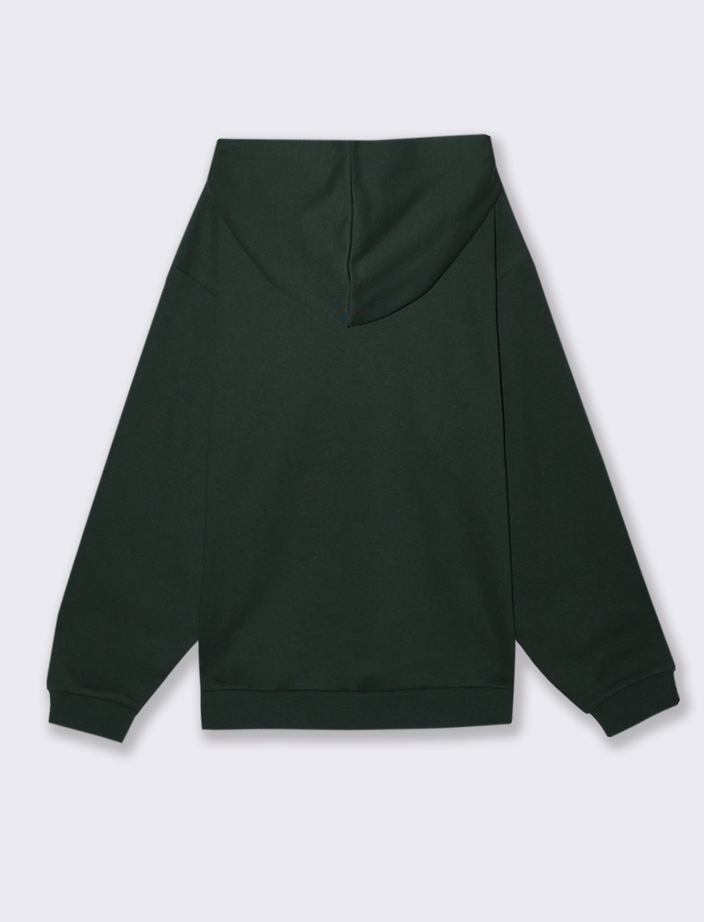 FELPA BOXY FIT CON CAPPUCCIO - Verde scuro