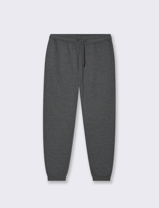 PANTALONI IN FELPA MELANGE - Nero